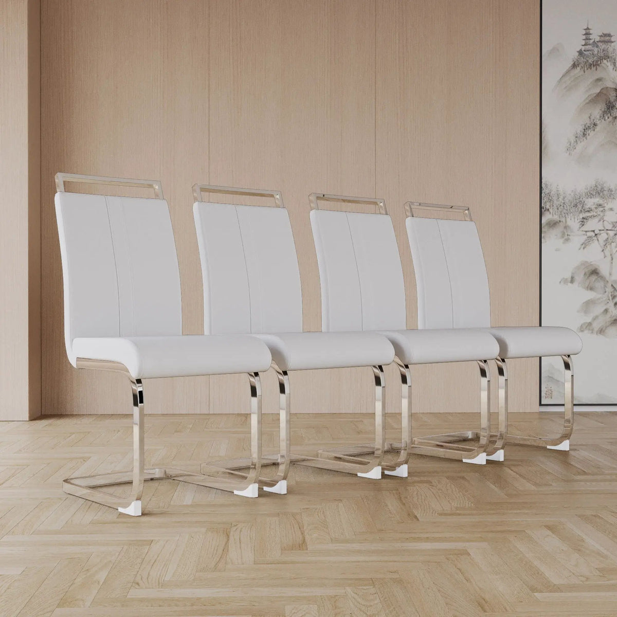 Modern Dining Chairs | Padded Seat | High Back | Accessory Bag Included