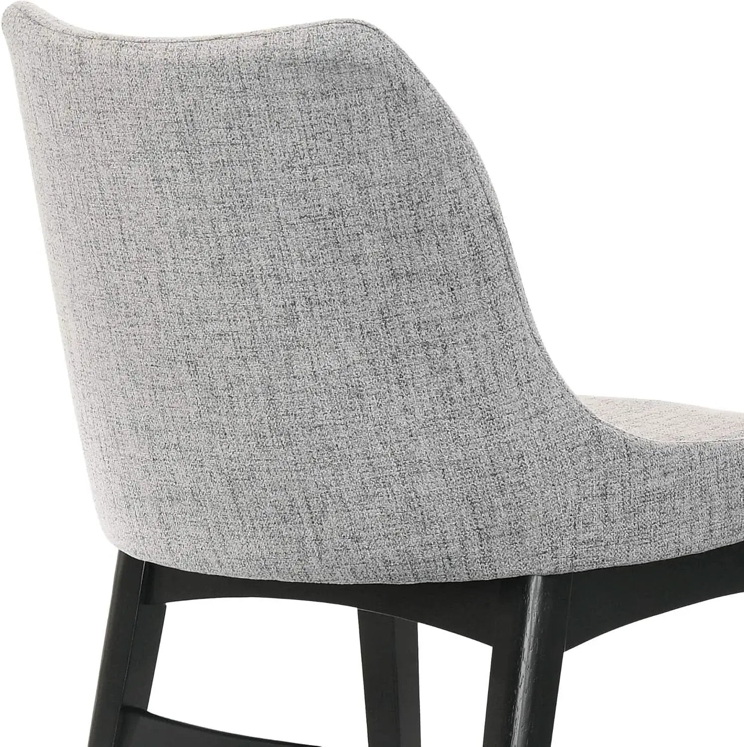 Gray Fabric Wood Dining Chairs Set Of 2 19-Inch Seat Height from PriceLows™
