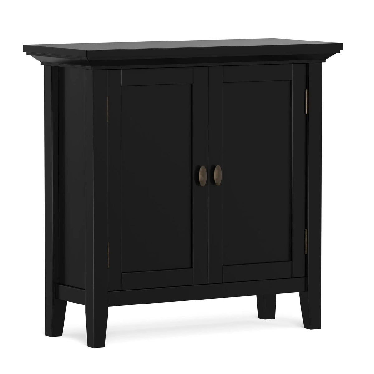 Redmond Low Storage Cabinet | Handcrafted Solid Wood | Tapered Legs | Two Adjustable Shelves