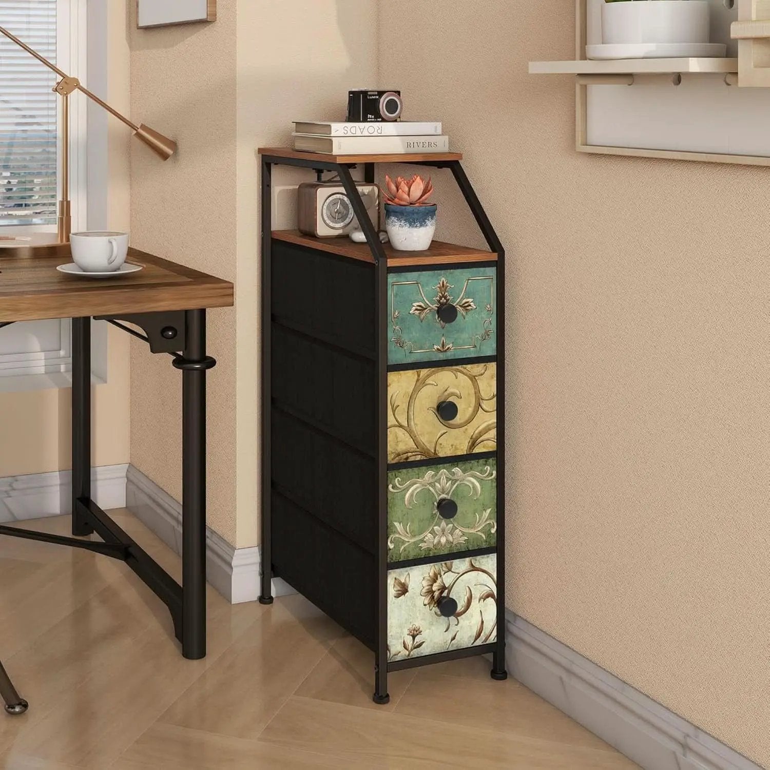 Narrow Tall Dresser With Integrated Charging Station from PriceLows™