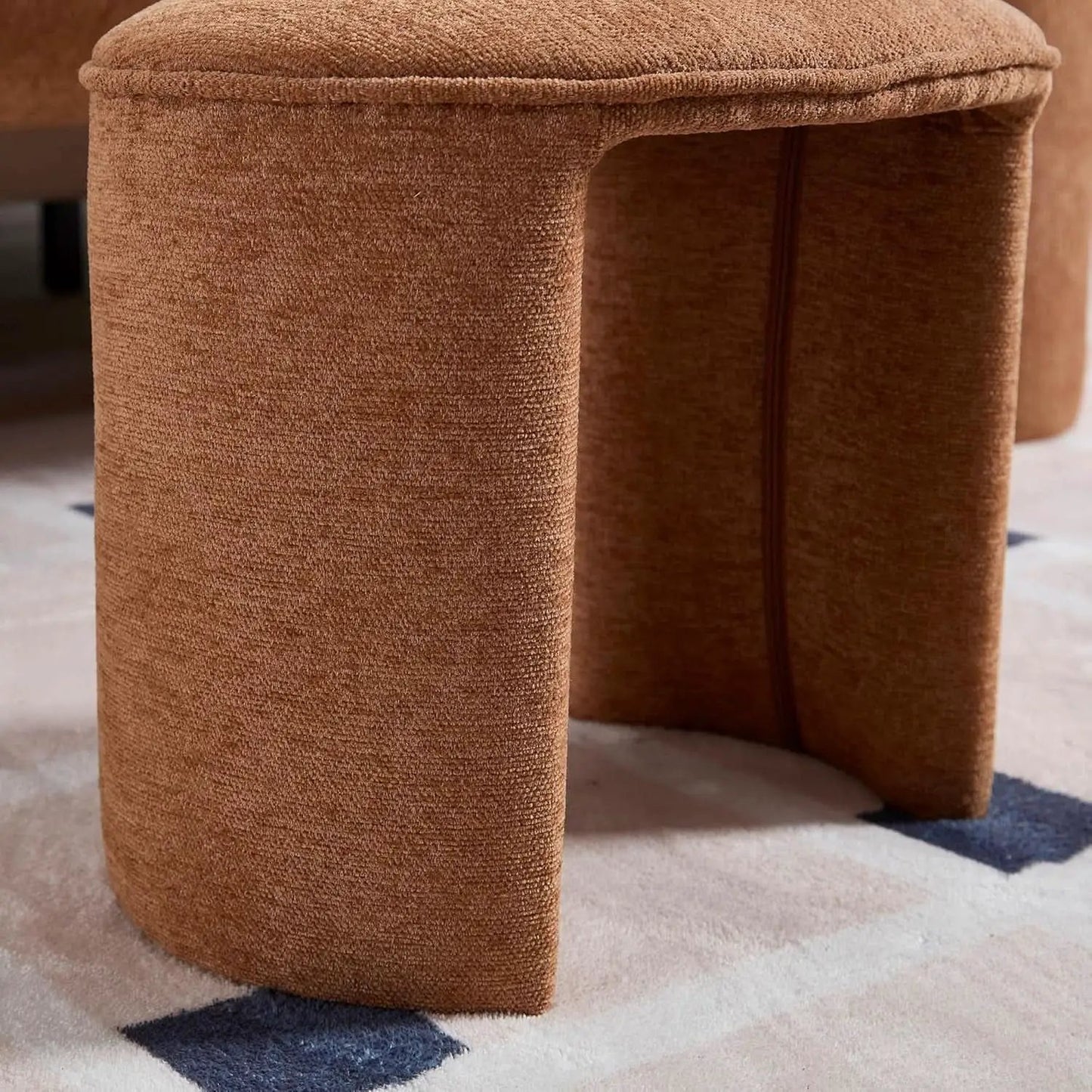 Brown Upholstered 53Inches Storage Ottoman Bench Stools from PriceLows™