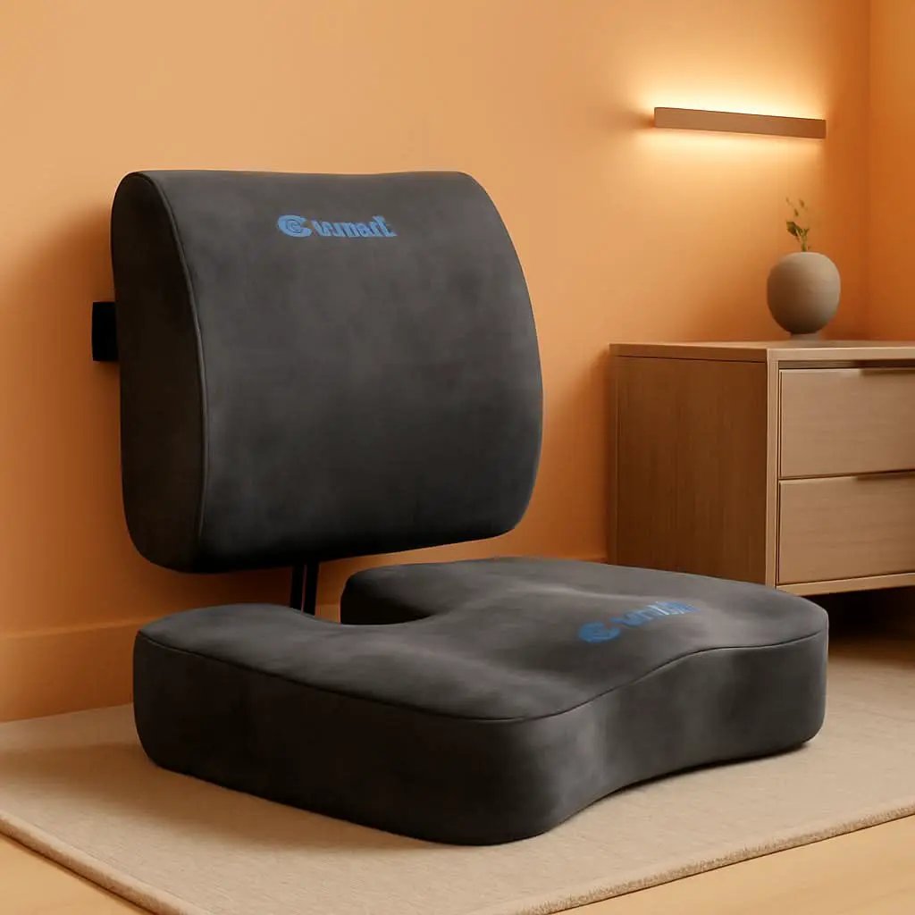 Ergonomic Memory Foam Seat Cushion Grey For Office Chair from PriceLows™