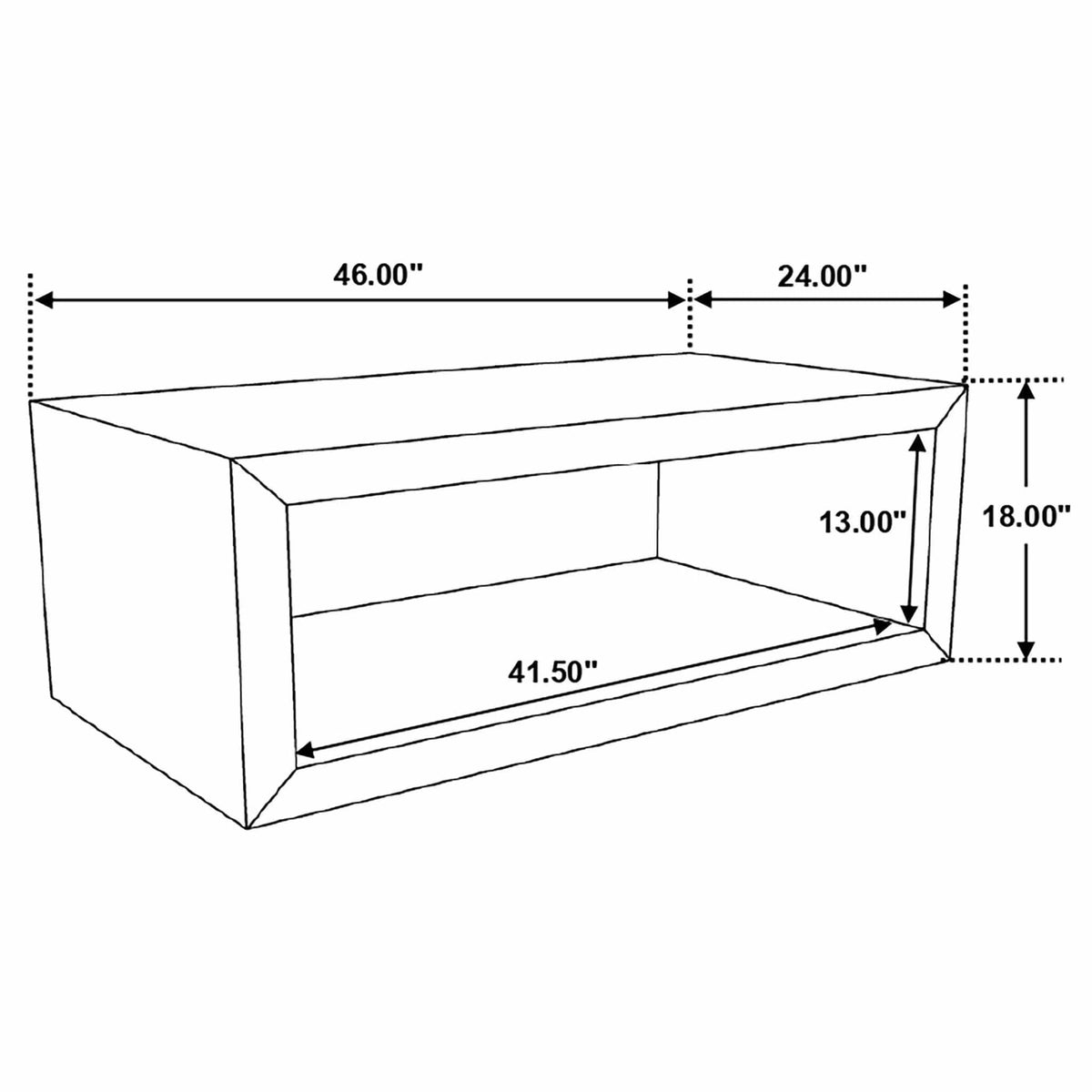 Benton Rectangular Solid Wood Coffee Table | 46 x 24 x 18 in | Mango Wood | Natural