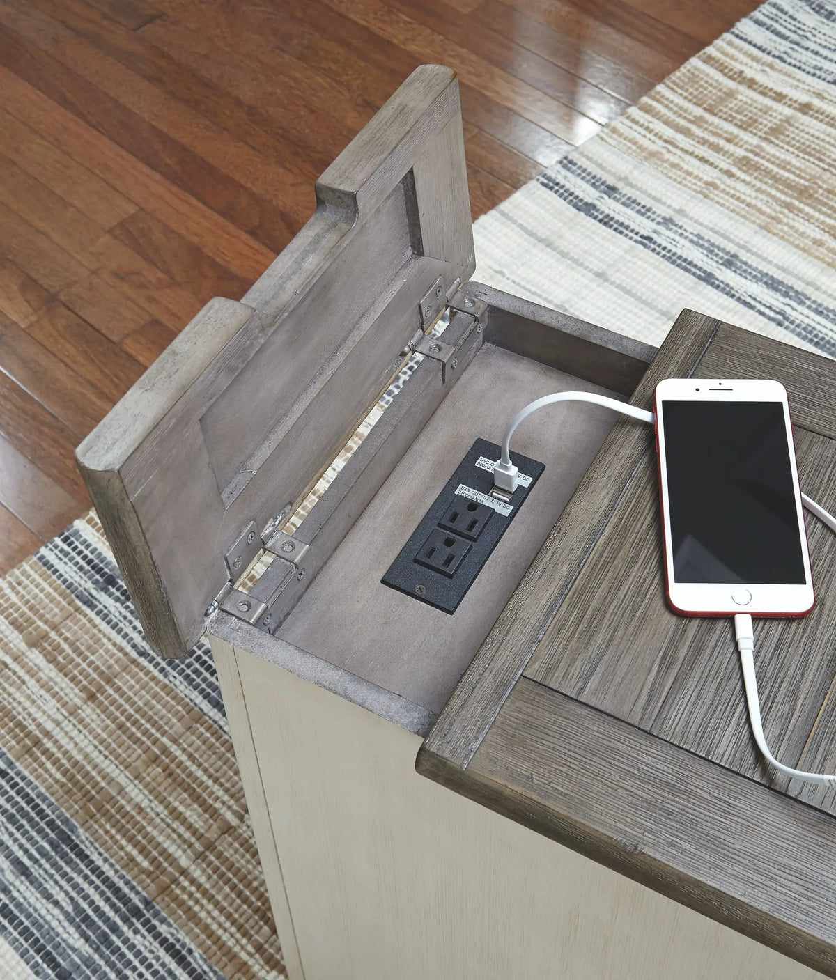 Bolanburg Chairside End Table | Farmhouse Style | Two-Tone Finish | Weathered Look