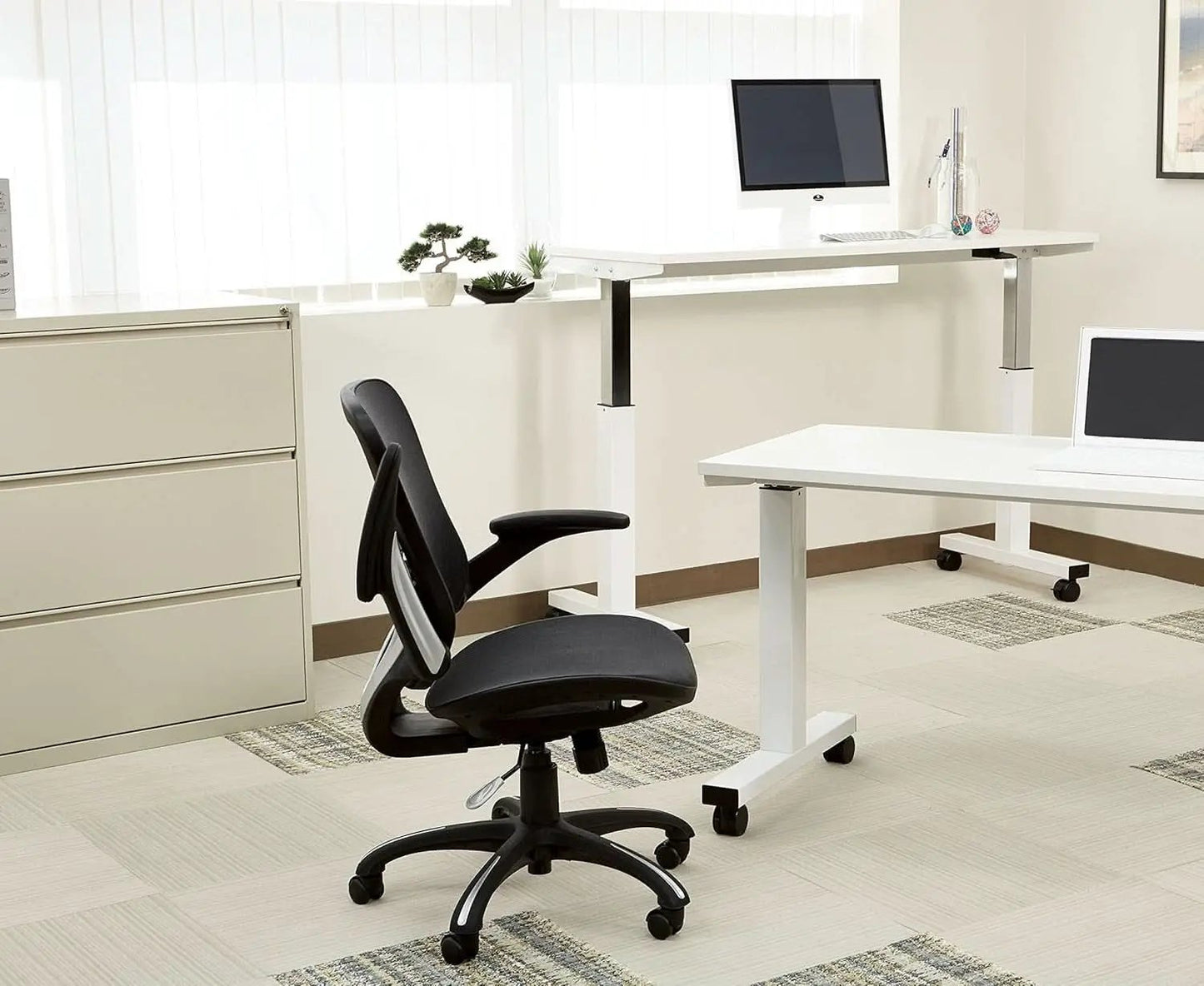 Riley Ventilated Manager's Office Desk Chair With Black Mesh from PriceLows™