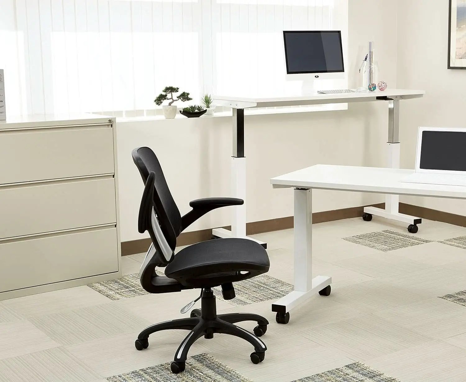 Riley Ventilated Manager's Office Desk Chair With Black Mesh from PriceLows™