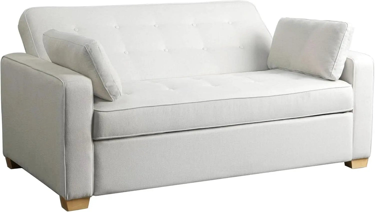 Queen Size Convertible Sleeper Sofa Oyster Upholstery from PriceLows™