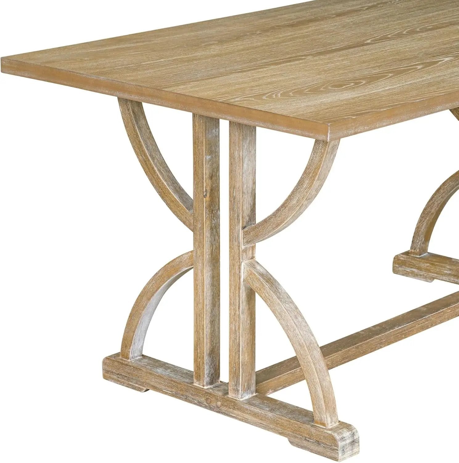 Industrial Solid Wood Rectangular Dining Table Set from PriceLows™