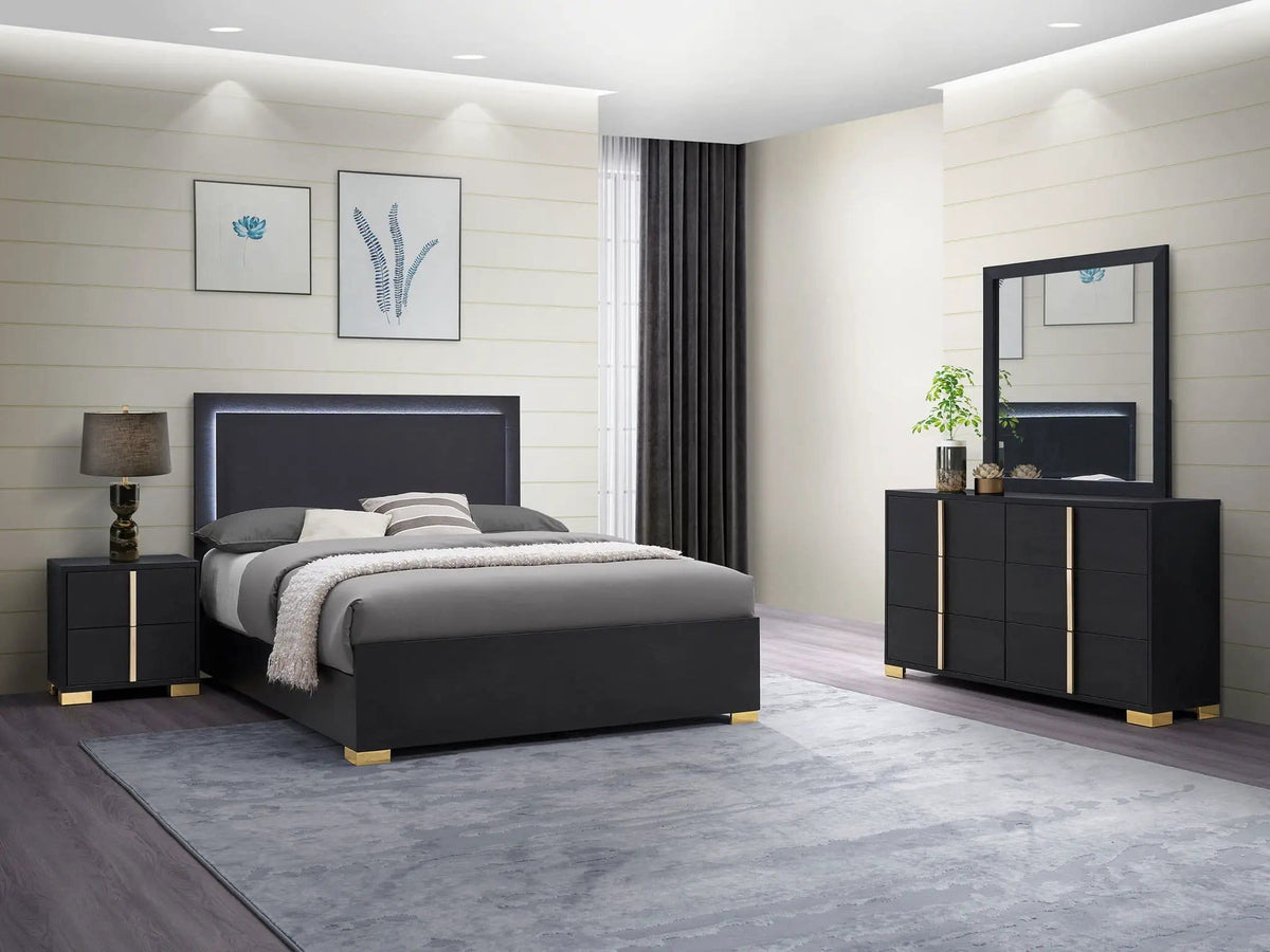 Marceline 4-piece Eastern King Bedroom Set | 4-Piece Set | Bedroom Furniture | Black