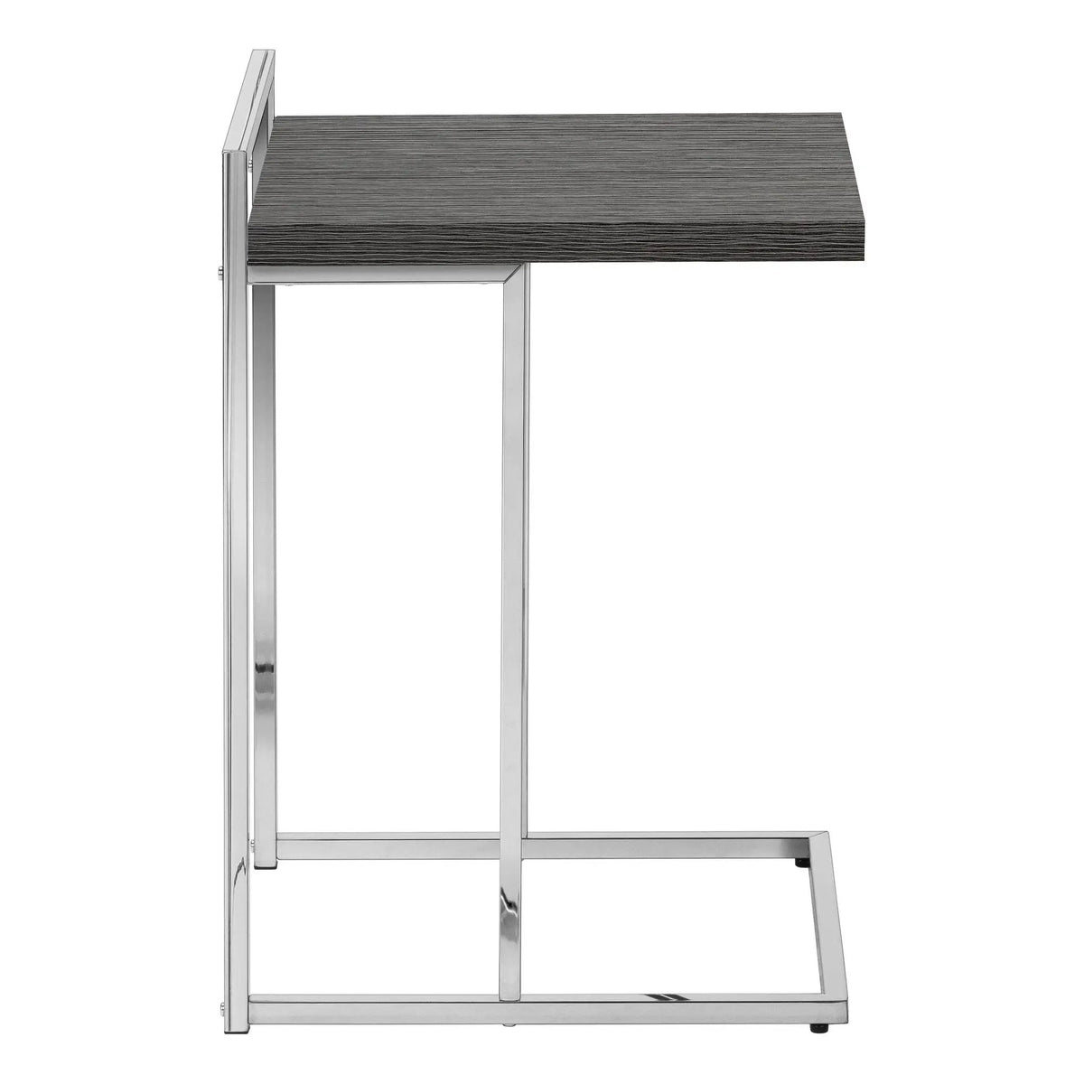 C-Shaped Accent Table | Sturdy Metal Base | Thick Rectangular Top | Portable And Lightweight