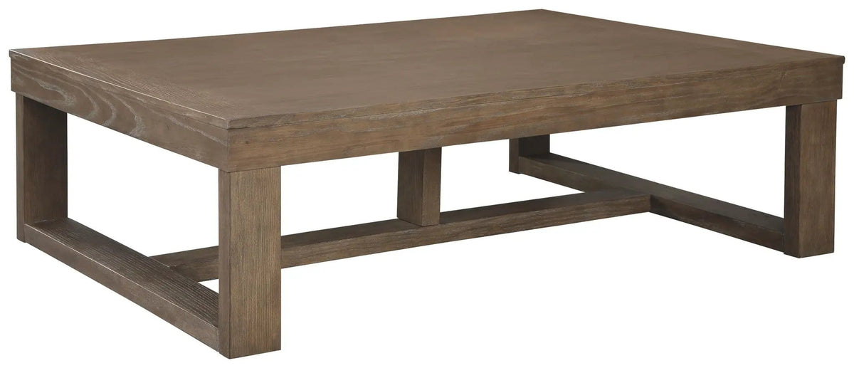 Cariton Rectangular Cocktail Table | 56 x 42 x 16.88 in | Engineered Wood | Gray