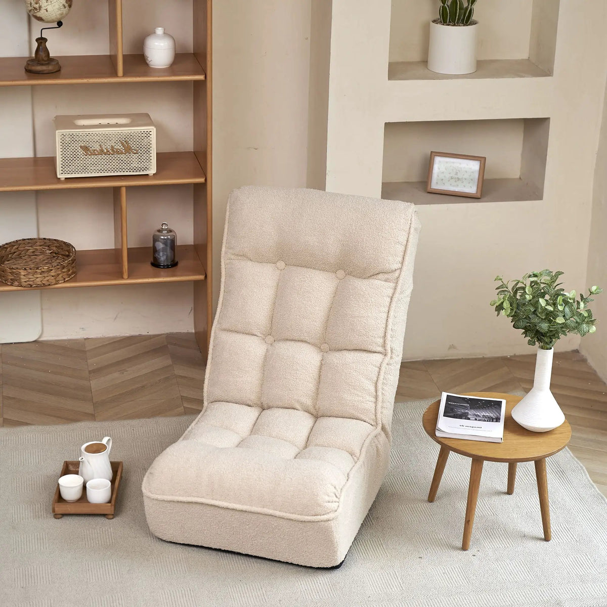 Reclining Floor Chair | Spring Supported | Foldable Base
