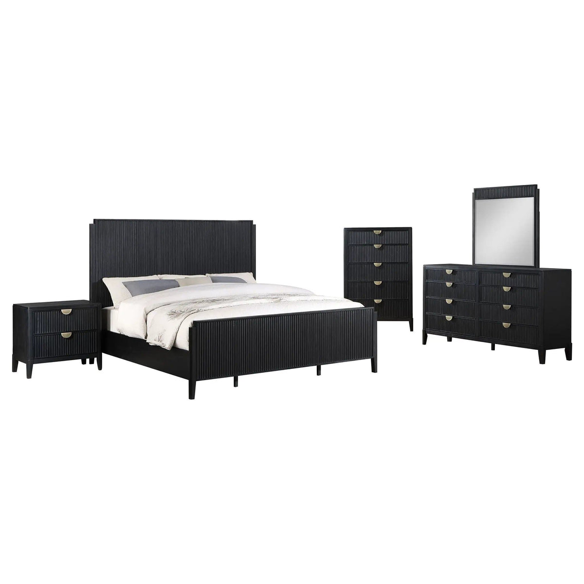 Brookmead 5-piece Queen Bedroom Set | 5-Piece Set | Bedroom Furniture | Black