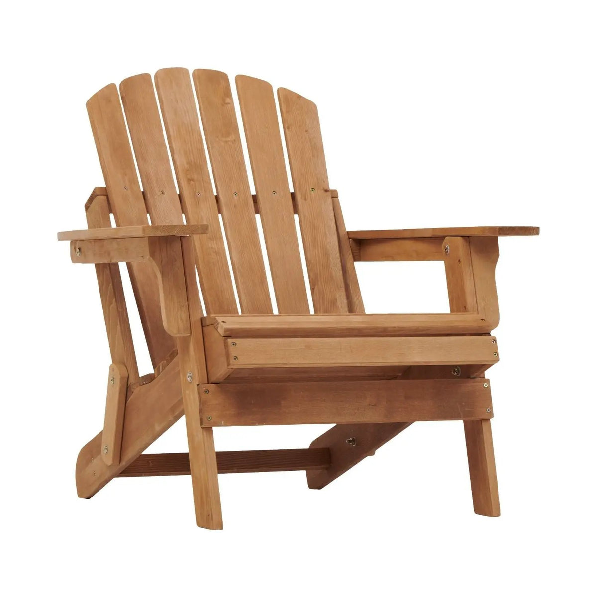 Oversize Folding Adirondack Chair | Premium Hemlock Wood | Pre-Assembled Parts | Patio And Garden