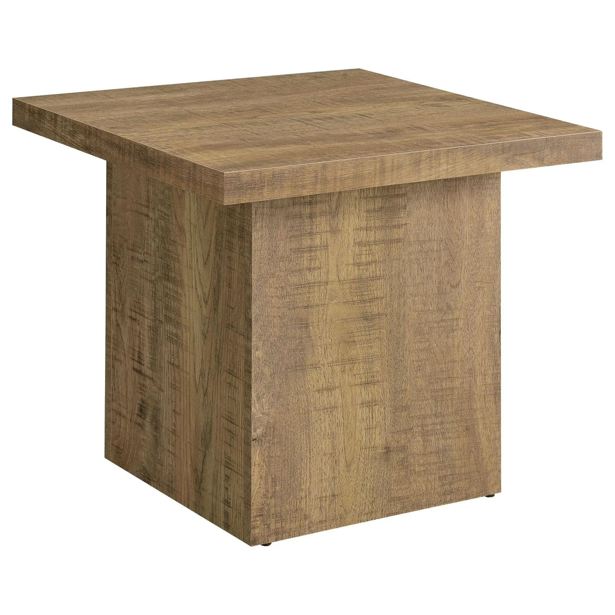Devar Square Engineered Wood End Table Mango | 23.5 x 23.5 x 21.75 in | Engineered Wood | Brown