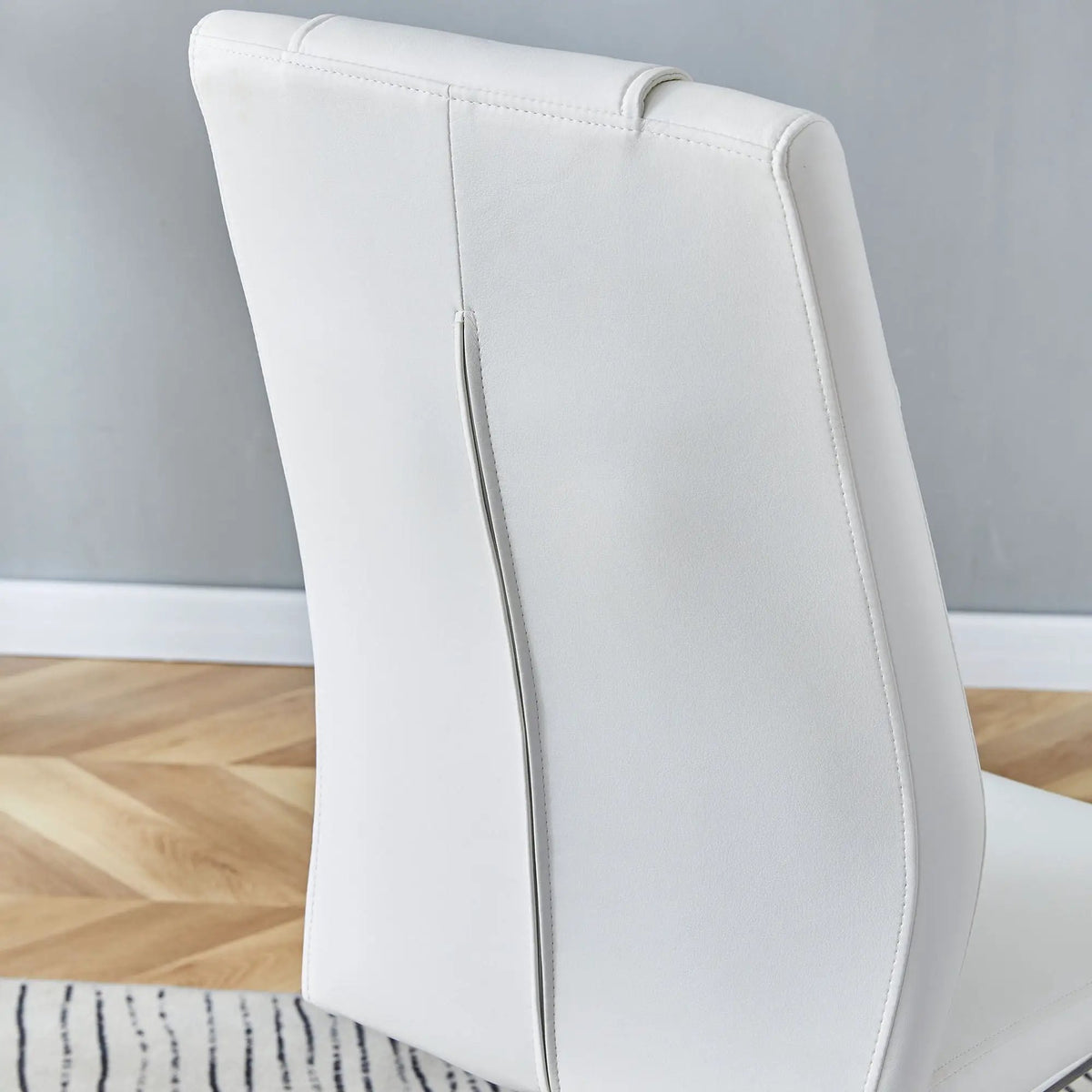 Modern Dining Chairs | Padded Seat | Metal Legs | Anti-Slip Footpads