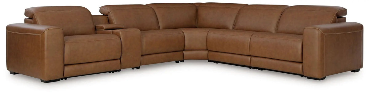 Magic Man Reclining Sectional | Power Reclining Loveseat | Plush Cushioning | Contemporary Design