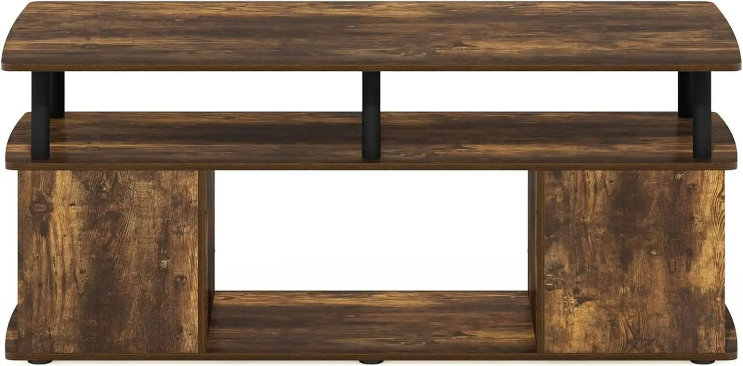 TV Stand For 50 Inch TVs Amber Pine Black Rustic Modern from PriceLows™