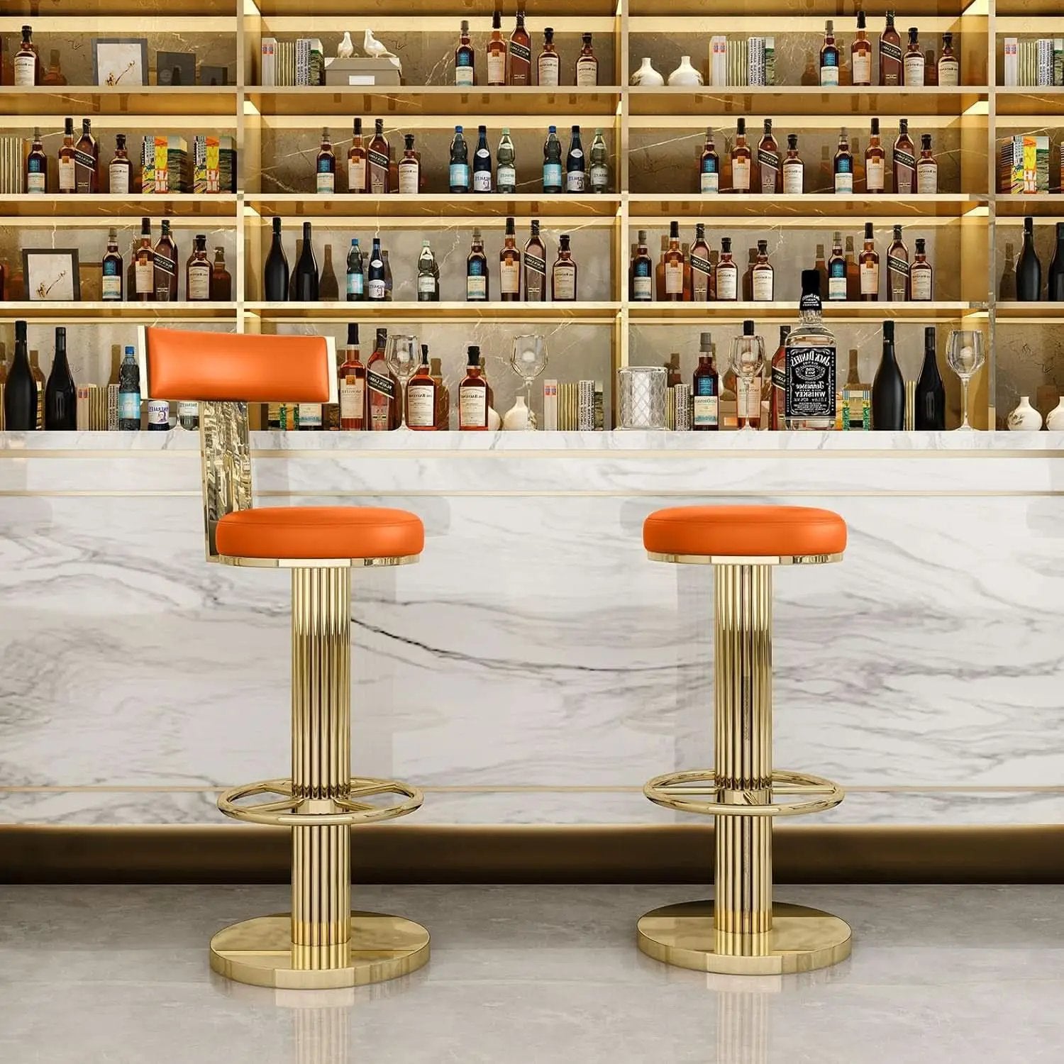 Modern Adjustable Counter Height Bar Stools with Back from PriceLows™