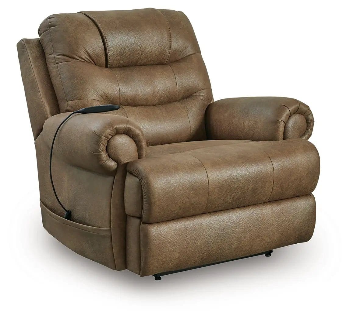 Revived and Restored Power Lift Recliner Lift Chair | 2 Pieces | Faux Leather & Steel | Living Room