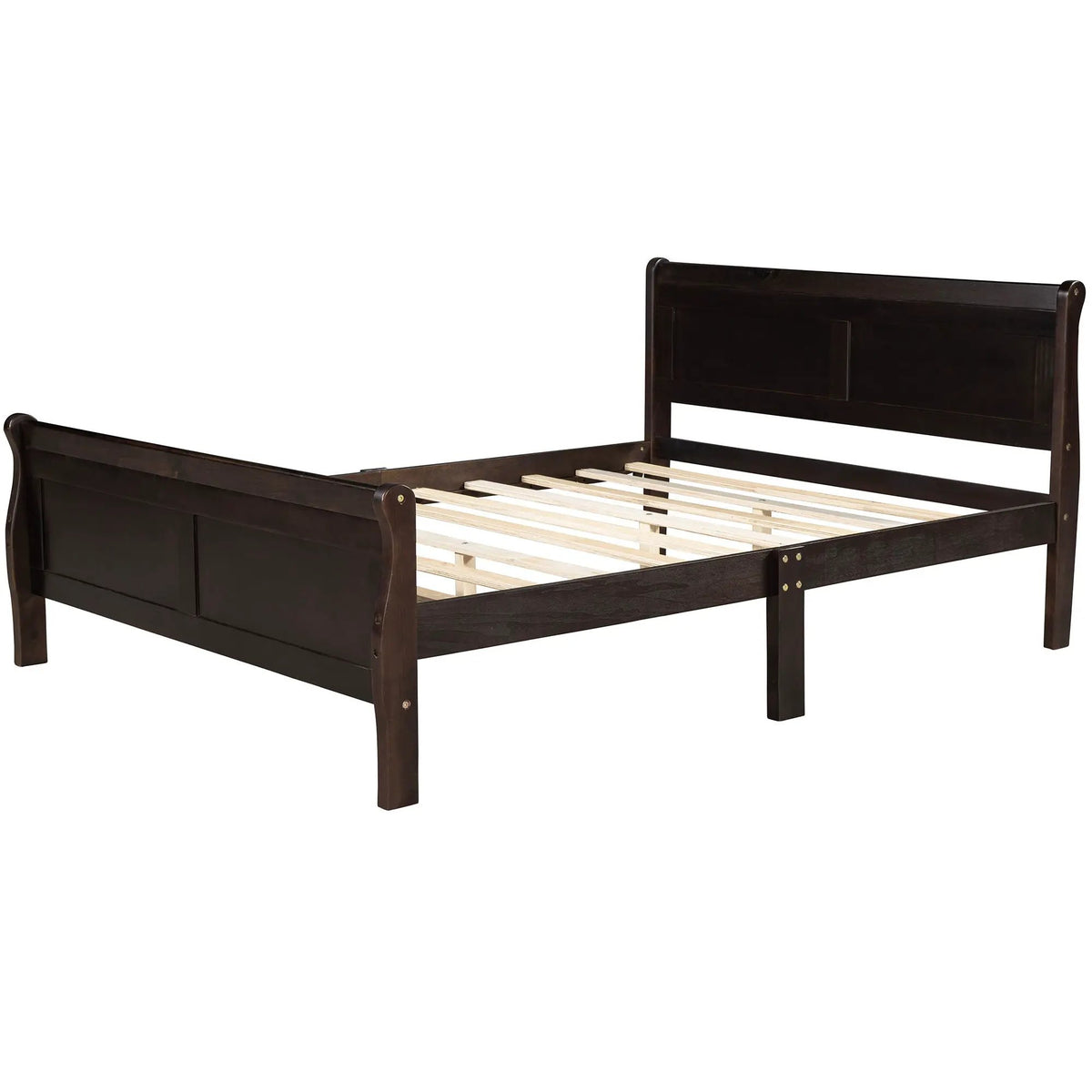 Wood Platform Bed Frame | Headboard Footboard | Wood Slat Support