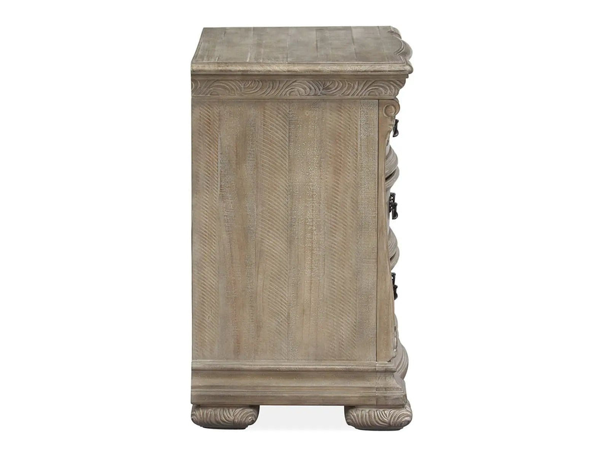 Marisol Drawer Nightstand Nightstands w/ Charging Station | 18 x 30 x 29.75 in | Bedroom Furniture | Fawn