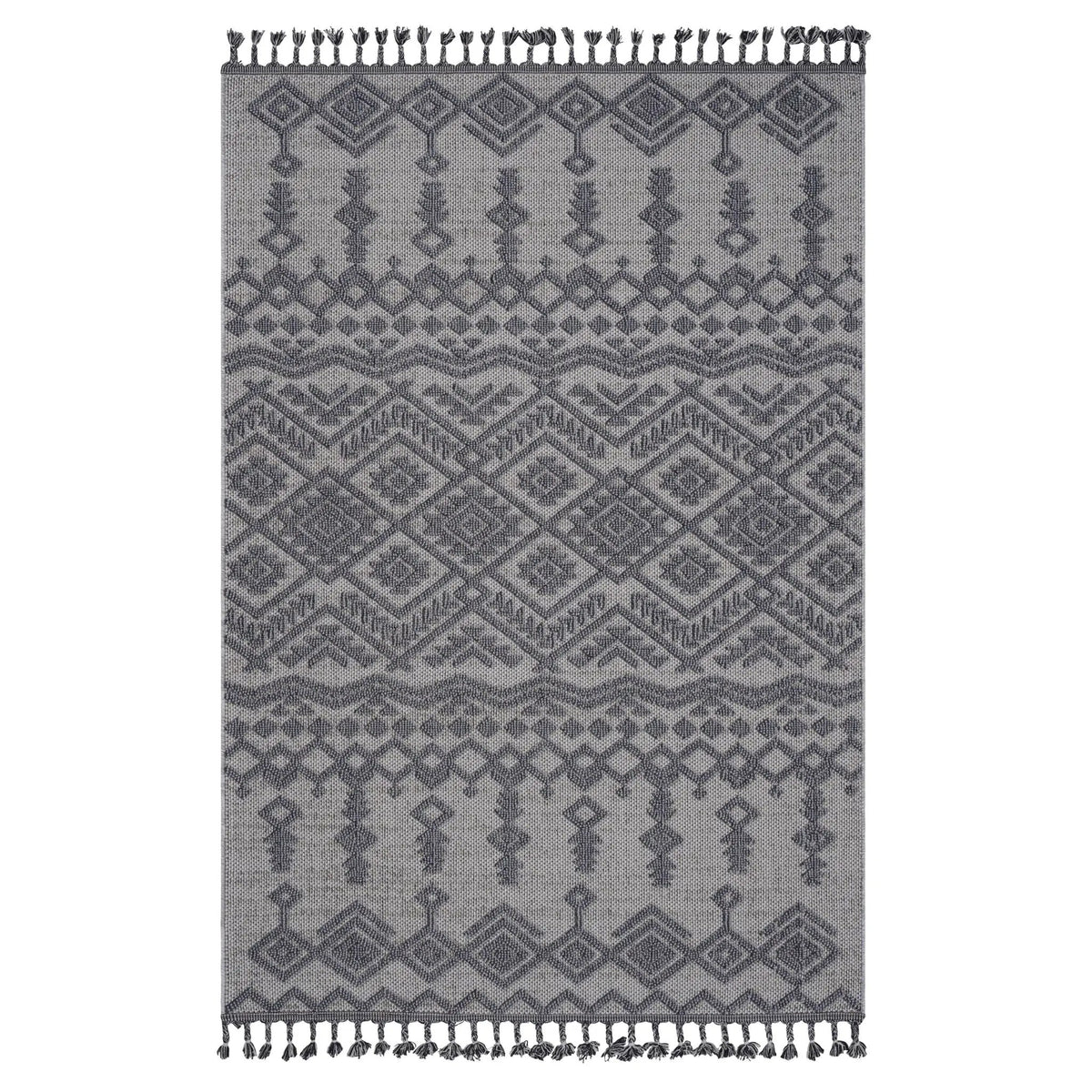 Guros Traditional Indoor Outdoor Rug | 96 x 26 Inch Runner | Stain Resistant | Non-Shedding