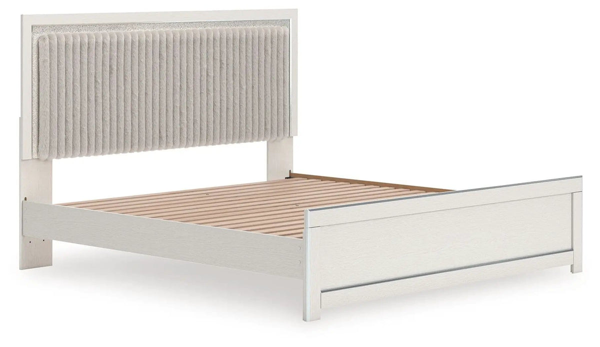 Zuraleus Upholstered Panel Platform Bed With Roll Slats | 4 Pieces | Bedroom Furniture | Bedroom