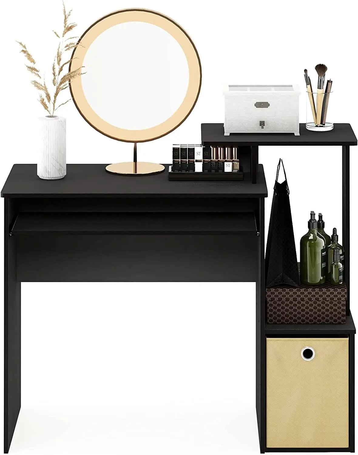 Econ Multipurpose Home Office Writing Desk Black Brown from PriceLows™