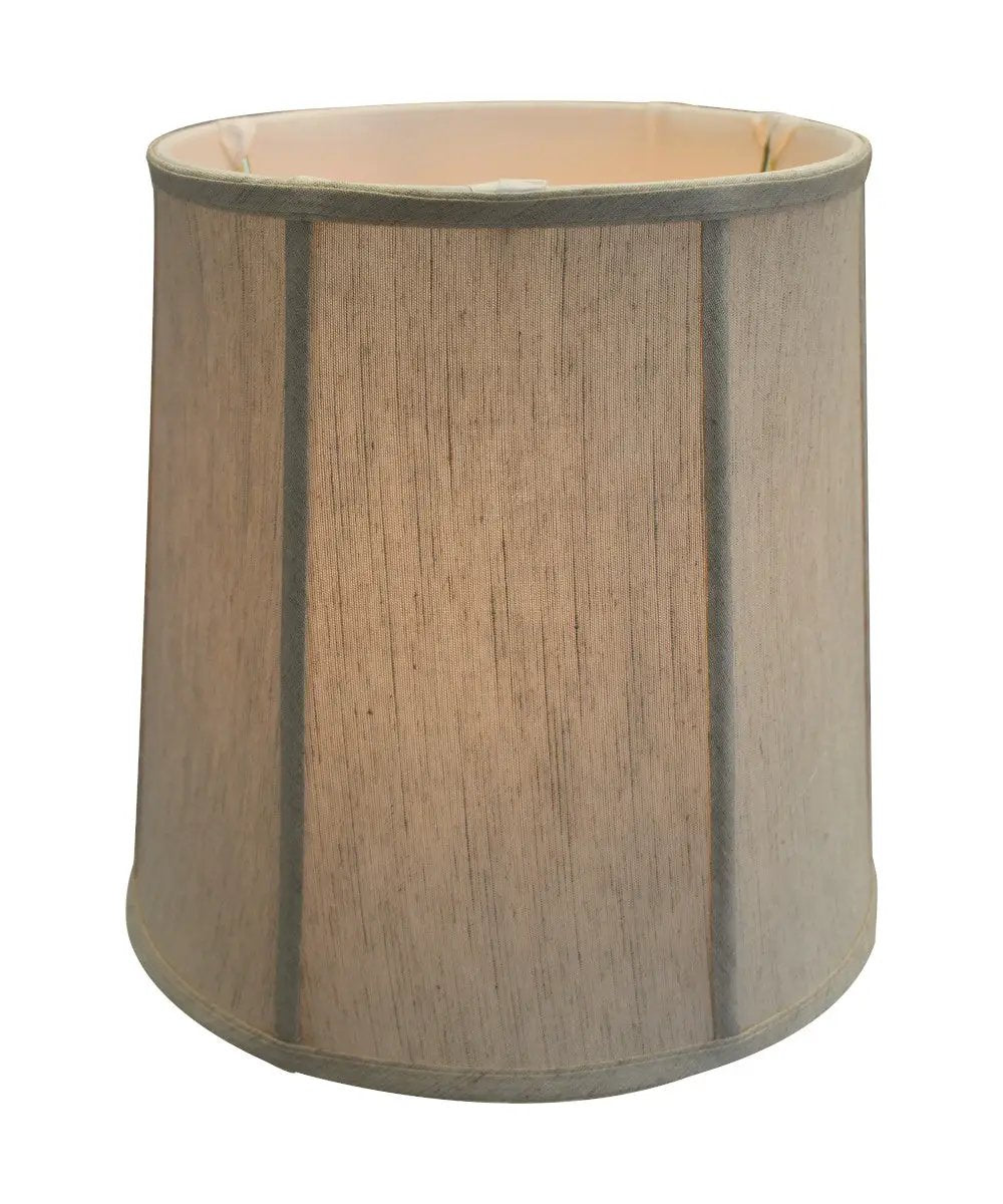 Drum Lamp Shade | Textured Oatmeal Shantung | Soft Back | 12 Inch Round