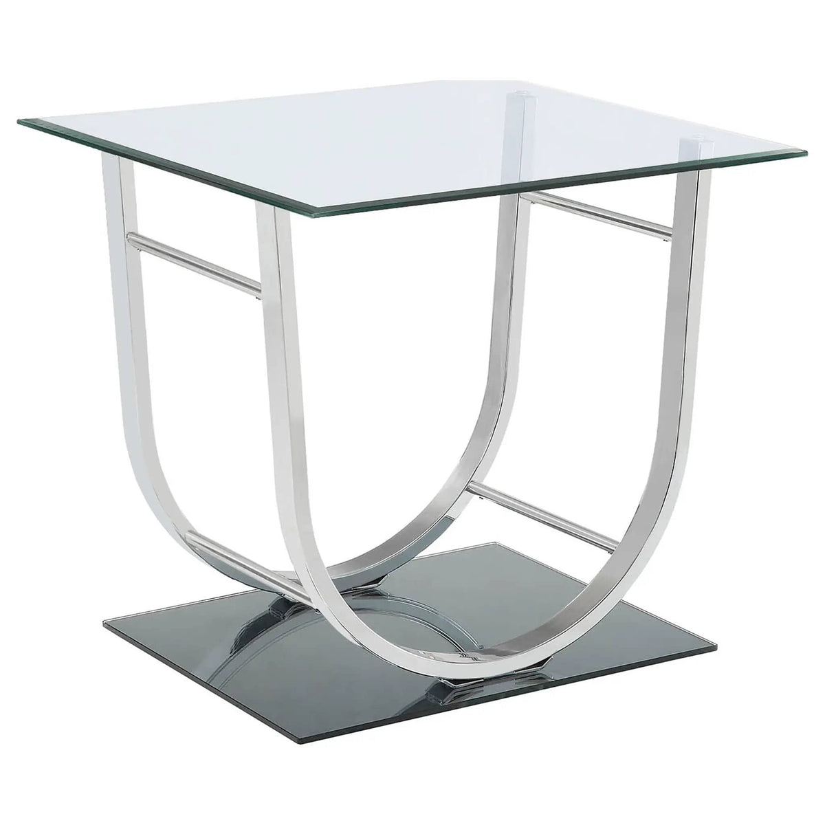 Danville 3-piece Glass Top Coffee and End Table Set Chrome | 3-Piece Set | Tempered Glass & Metal | Dining Room