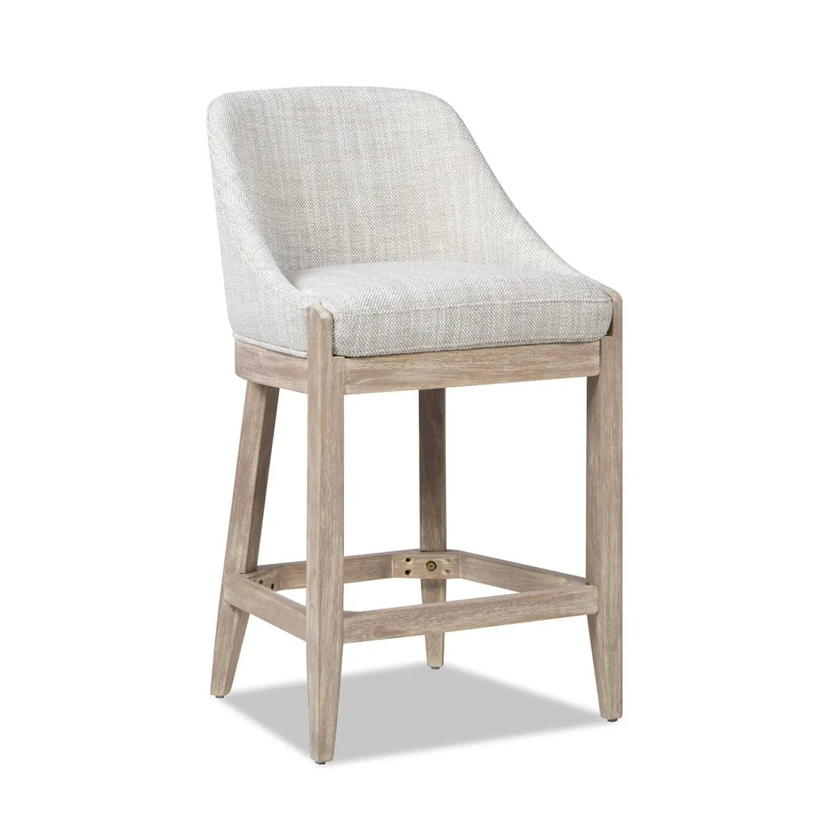Newport Coastal Counter Stool | Gray | Curved Back | 26.5 Inch Seat Height