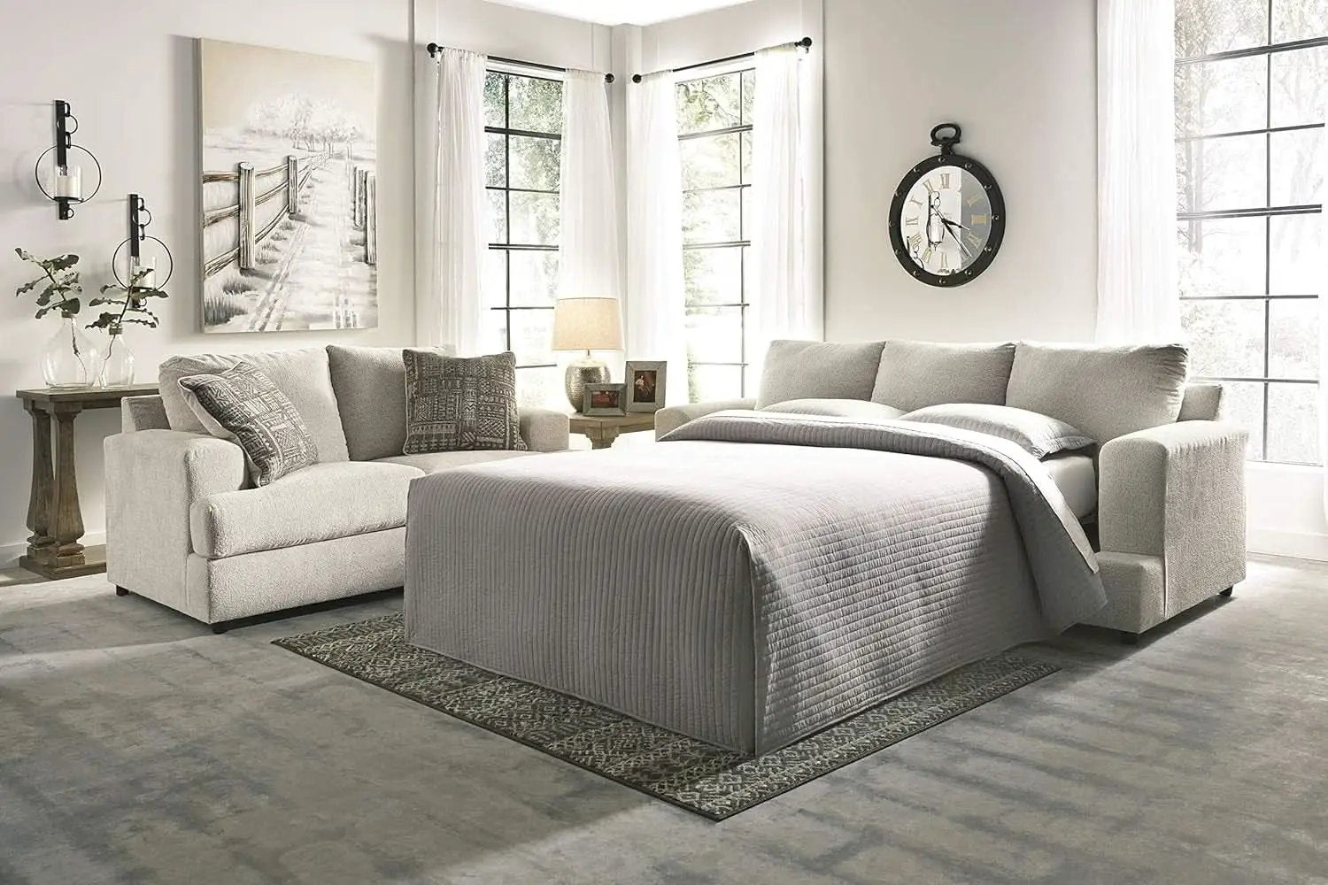 Soletren Premium Chenille Queen Sofa Sleeper White from PriceLows™