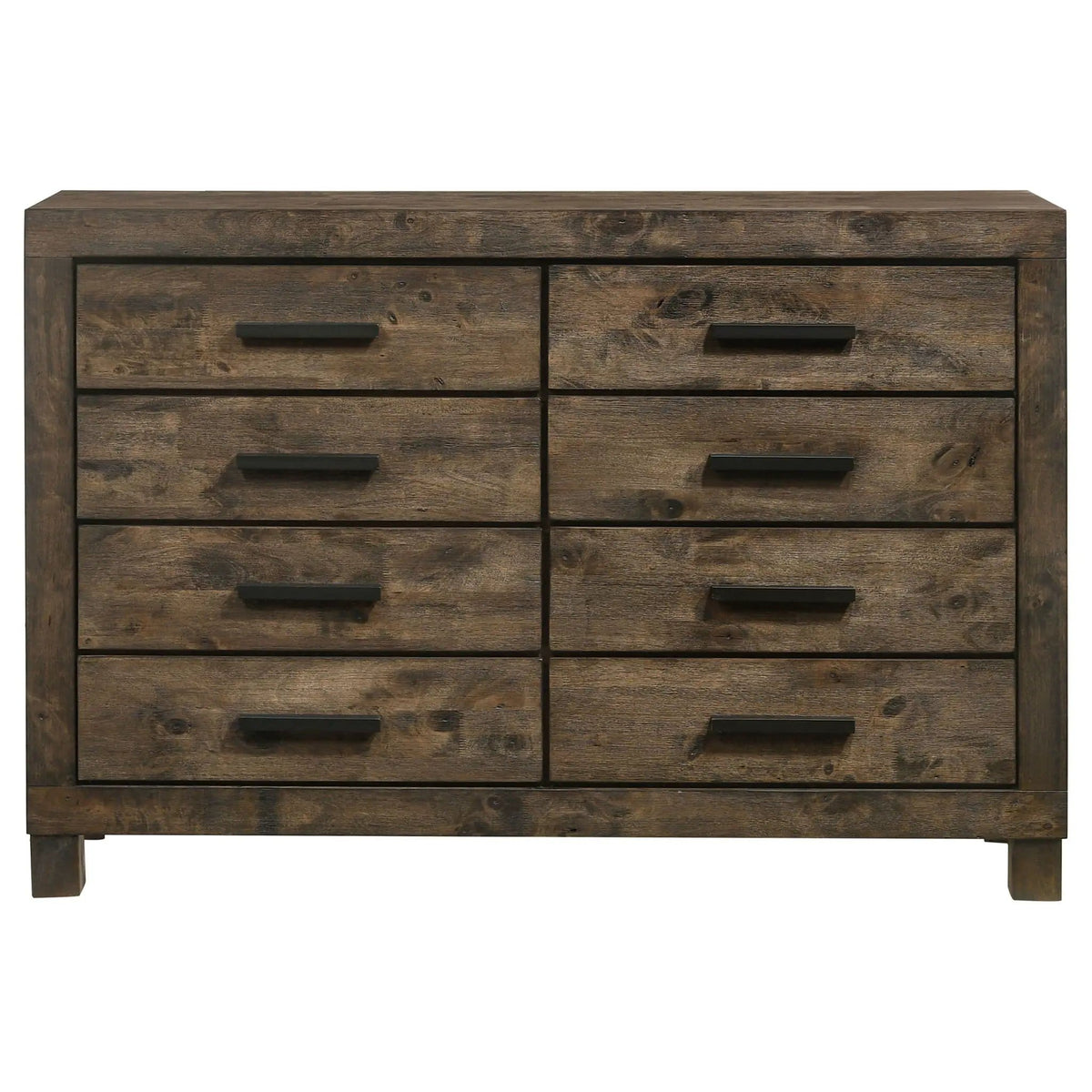 Woodmont 8-drawer Dresser Rustic Golden | 57.5 x 16.25 x 39 in | Wood | Brown