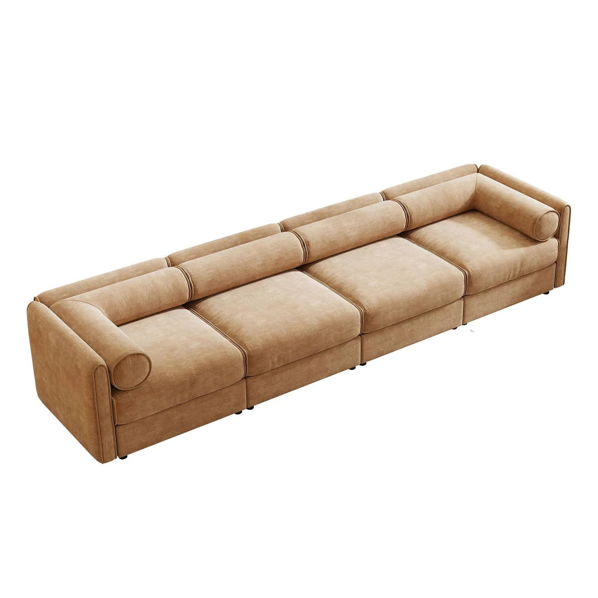 Stylish Sofa With Storage Seat And Cylindrical Backrest | Stationary Sofa | Living Room Furniture | Living Room