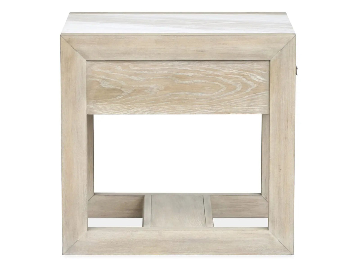 Preston Rectangular Cocktail End Table | Gallery Buff Finish | 25 Inch Width | Timeless Design