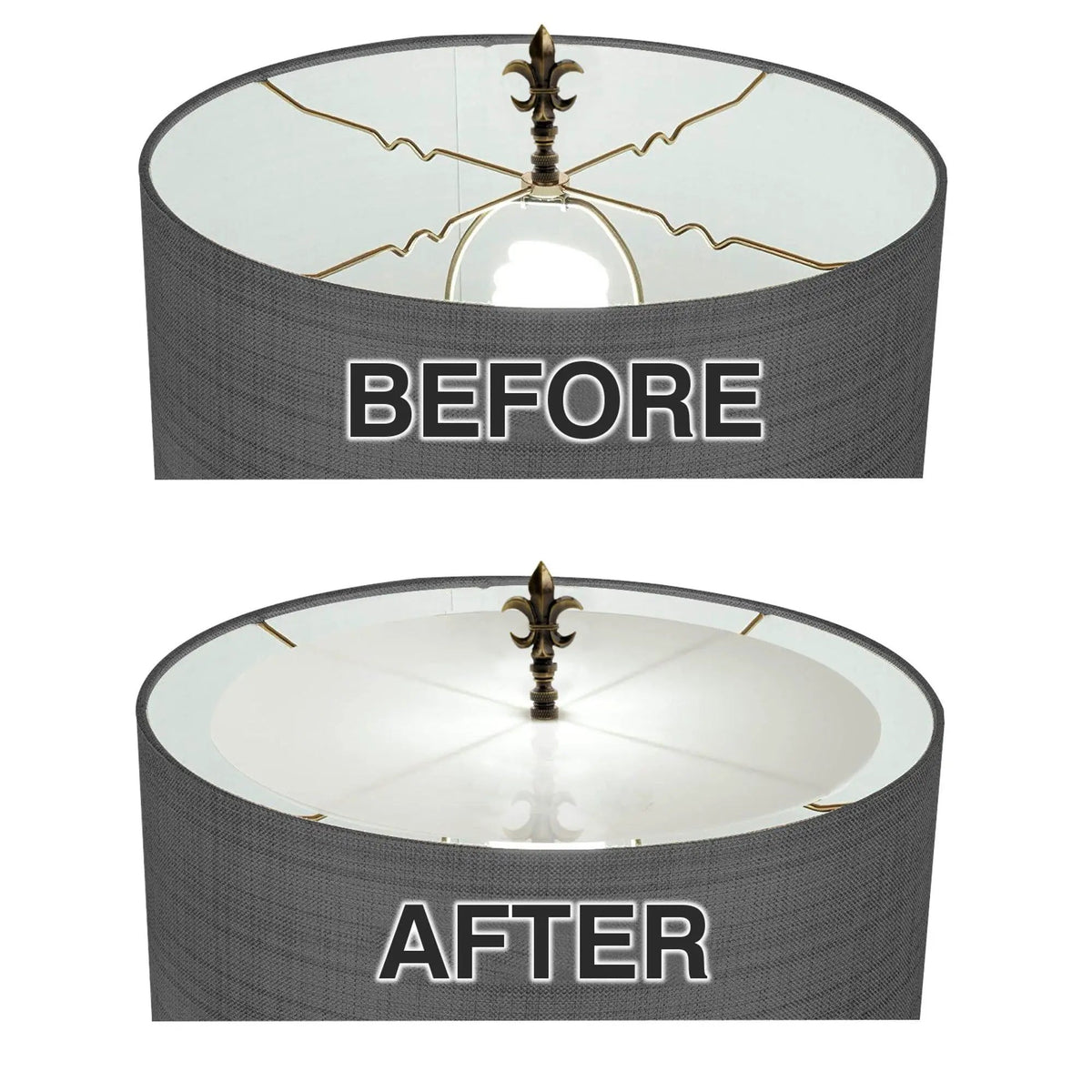 Lamp Diffuser | 15.5 Inch Round | Translucent Frosted White | Dual Mount