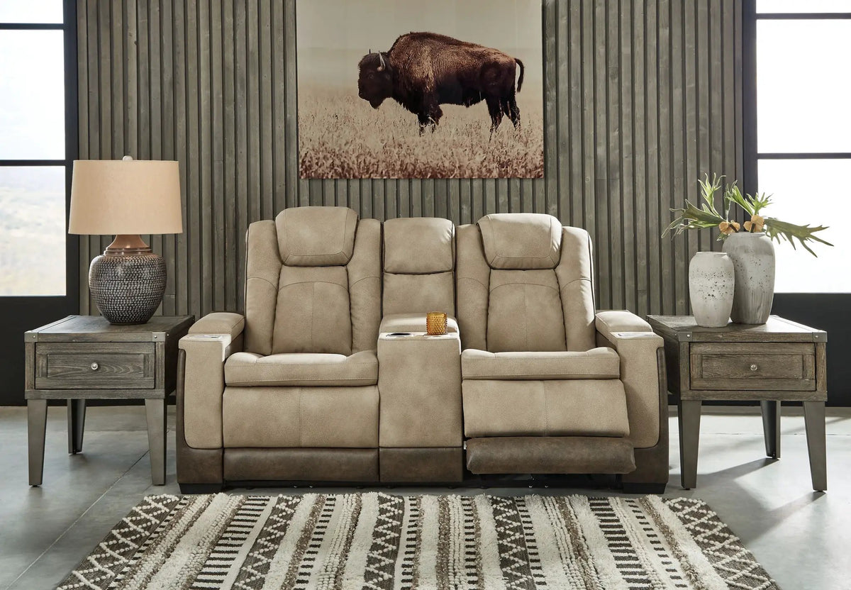 Next-Gen Durapella Power Reclining Loveseat | Two-Tone Upholstery | Water-Repellent | 75 Inch Length