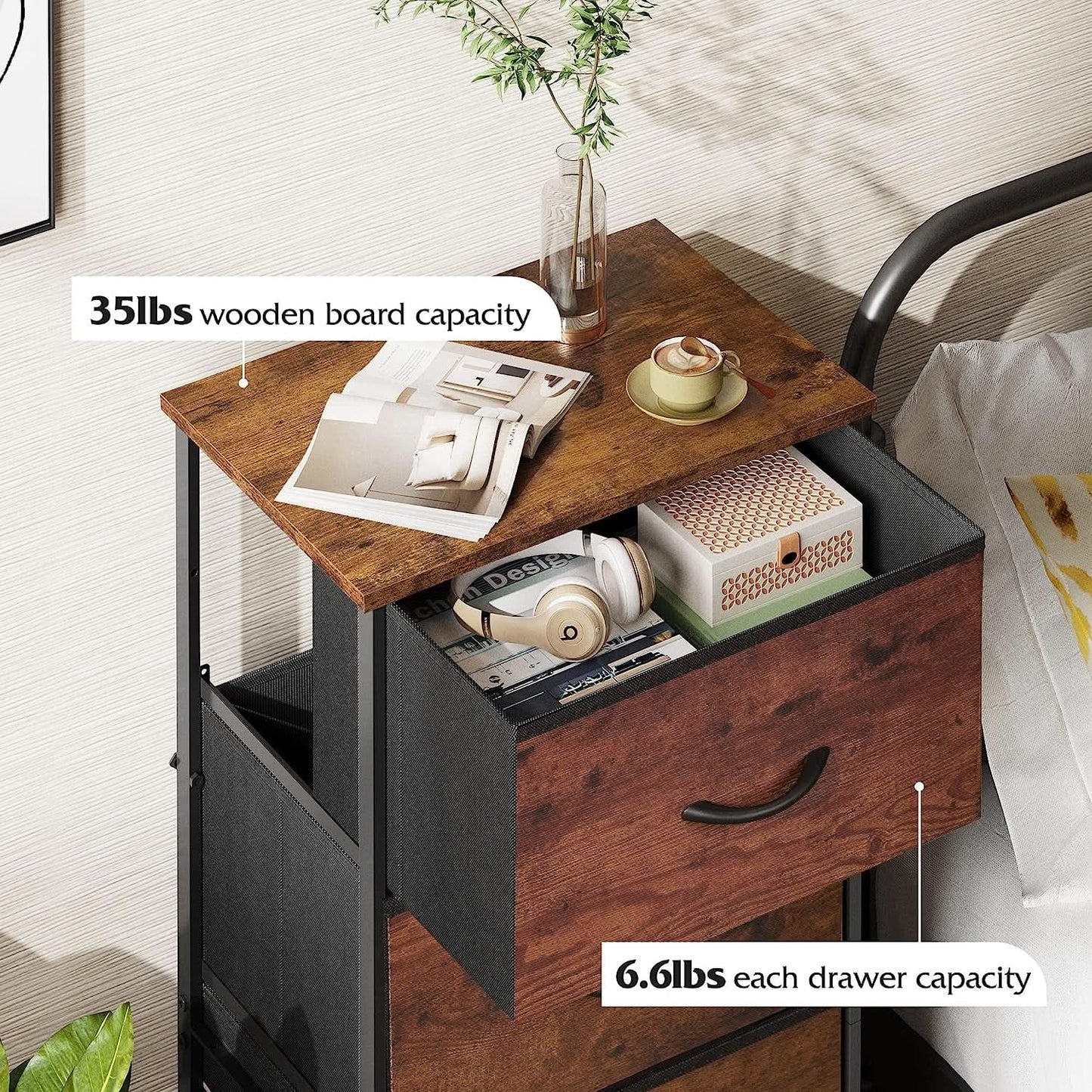 Four Drawer Dresser With Handles For Bedroom Storage from PriceLows™