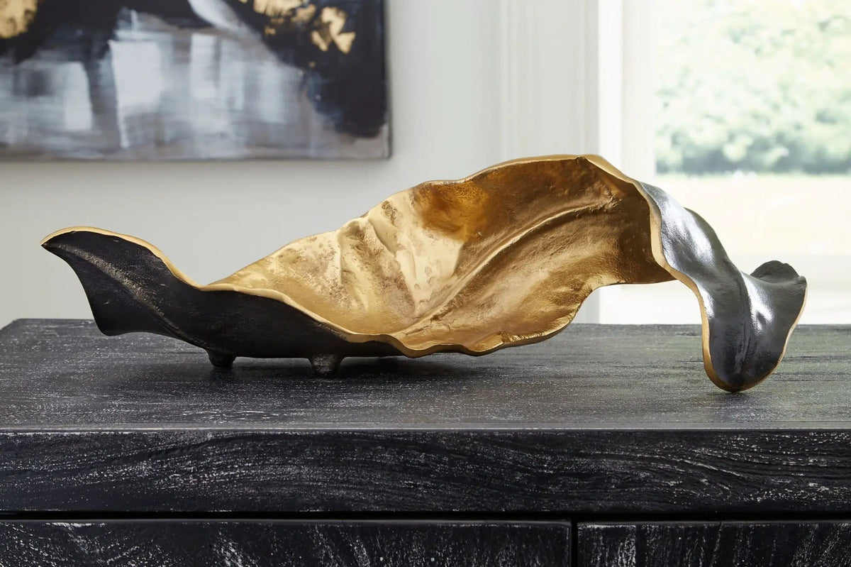 Melinda Sculpture | 20 x 8 x 6 in | Home Furniture | Black / Gold Finish