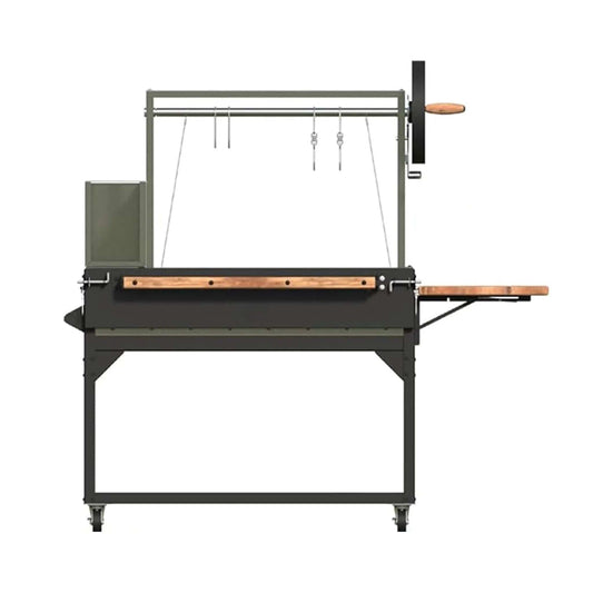 Heavy-Duty Argentine Santa Maria Wood Fire And Charcoal BBQ Grill With Brasero | Steel | Outdoor Grill | Outdoor Living