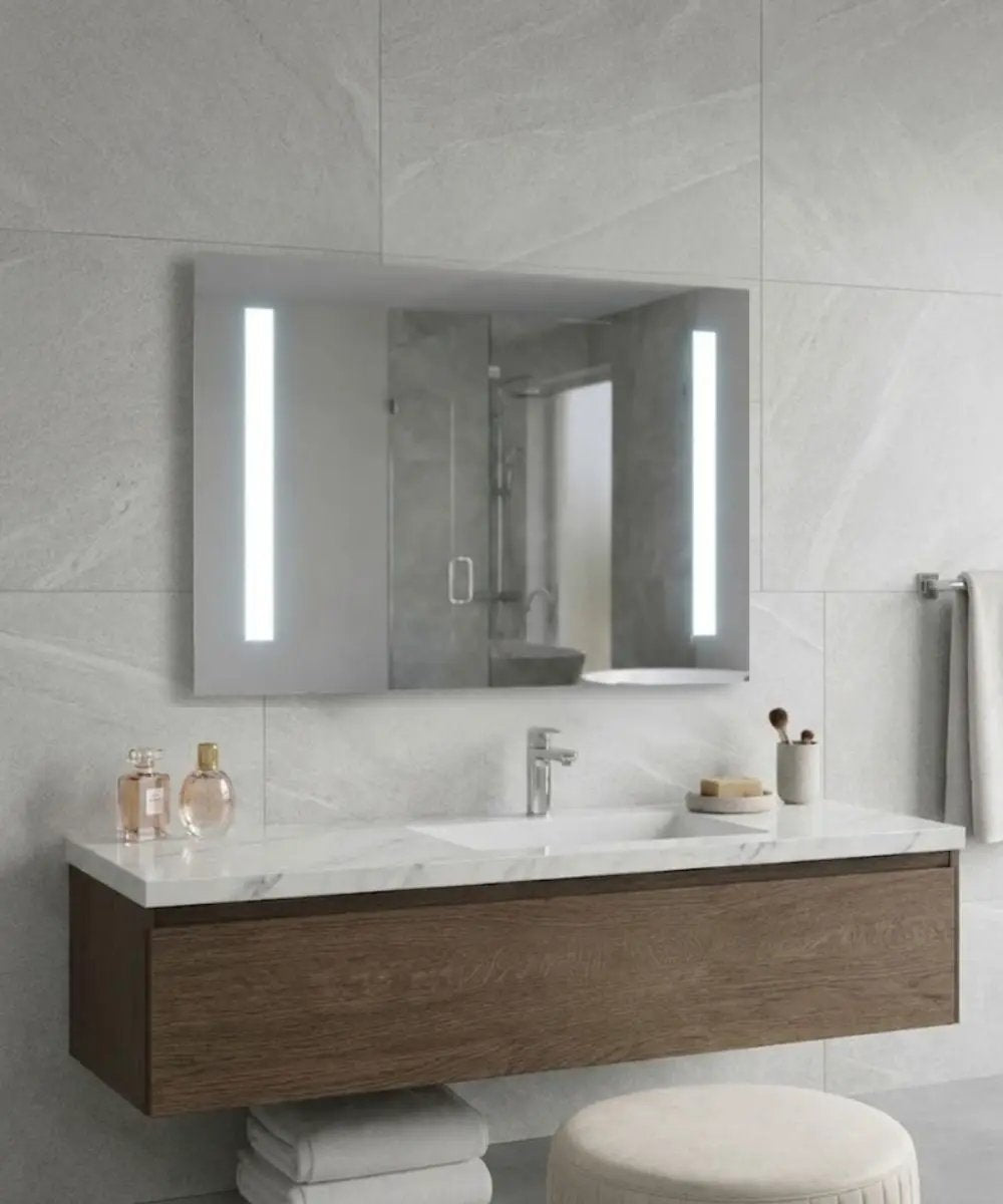 Bathroom Vanity Mirror | 4 Light LED Backlit | Bluetooth Soundbar | 36X26