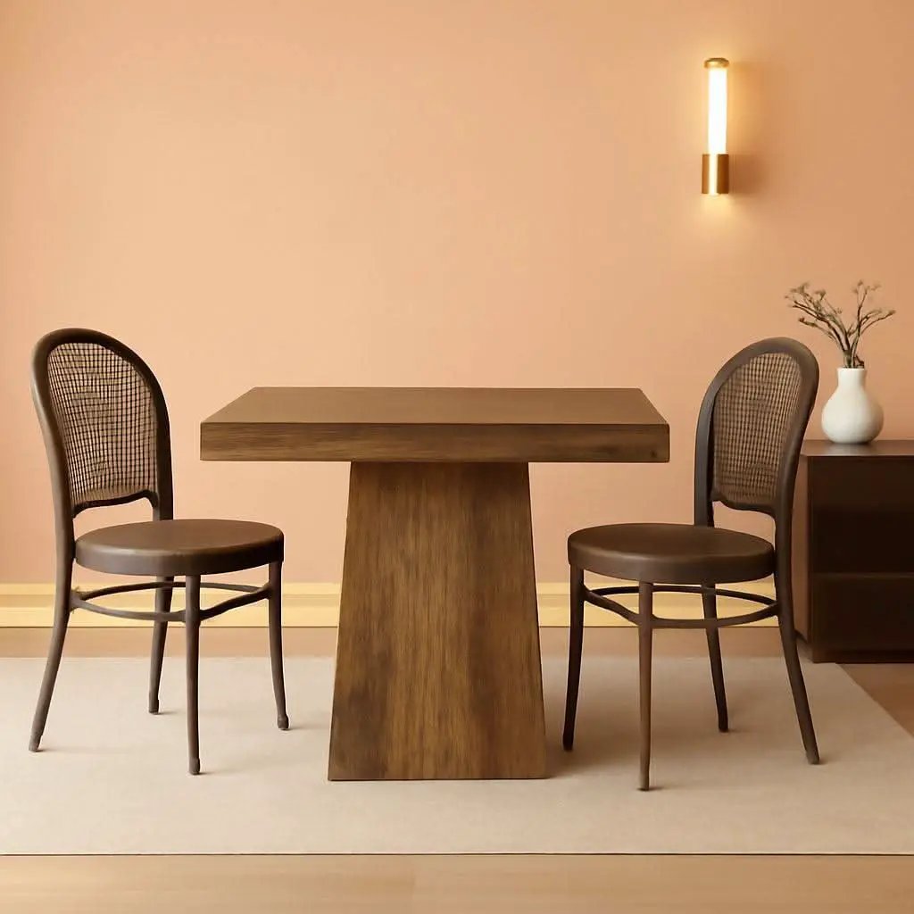 Walnut 31 5 Inch Farmhouse Dining Table For Small Spaces from PriceLows™