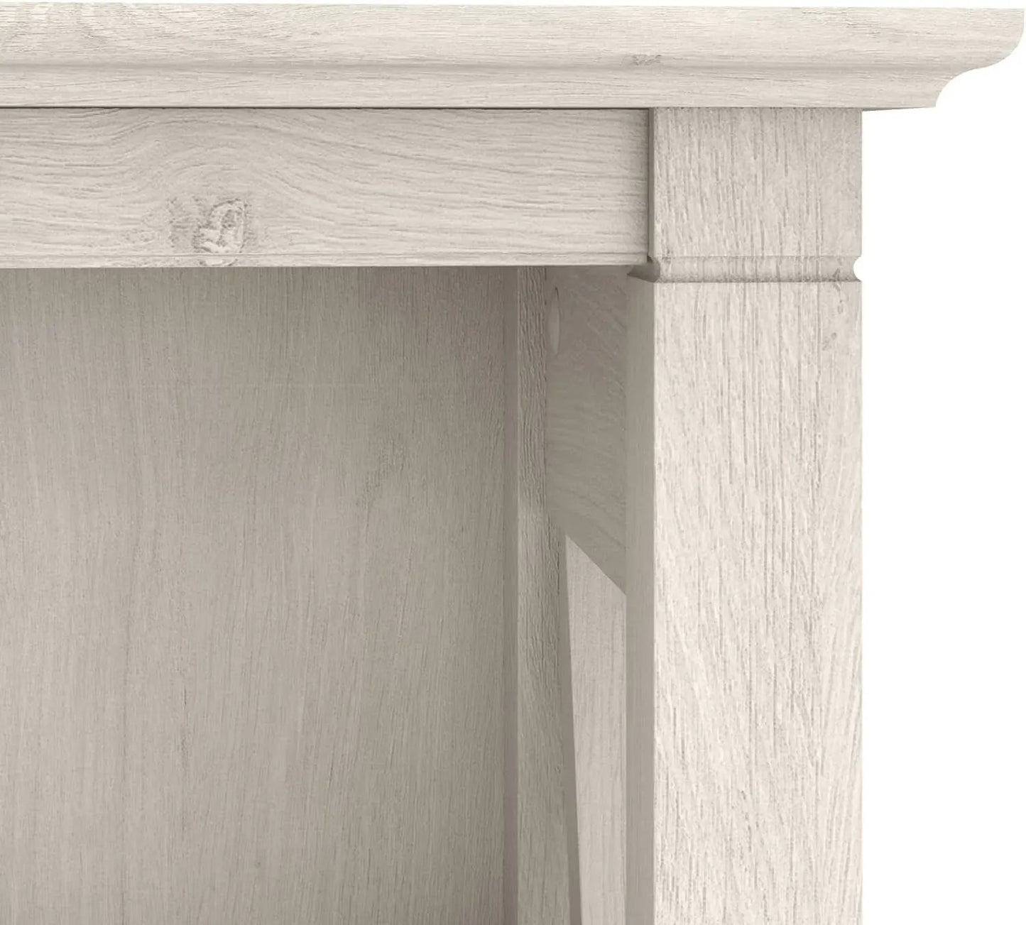 Tall 5 Shelf Bookcase Linen White Oak Modern Farmhouse from PriceLows™