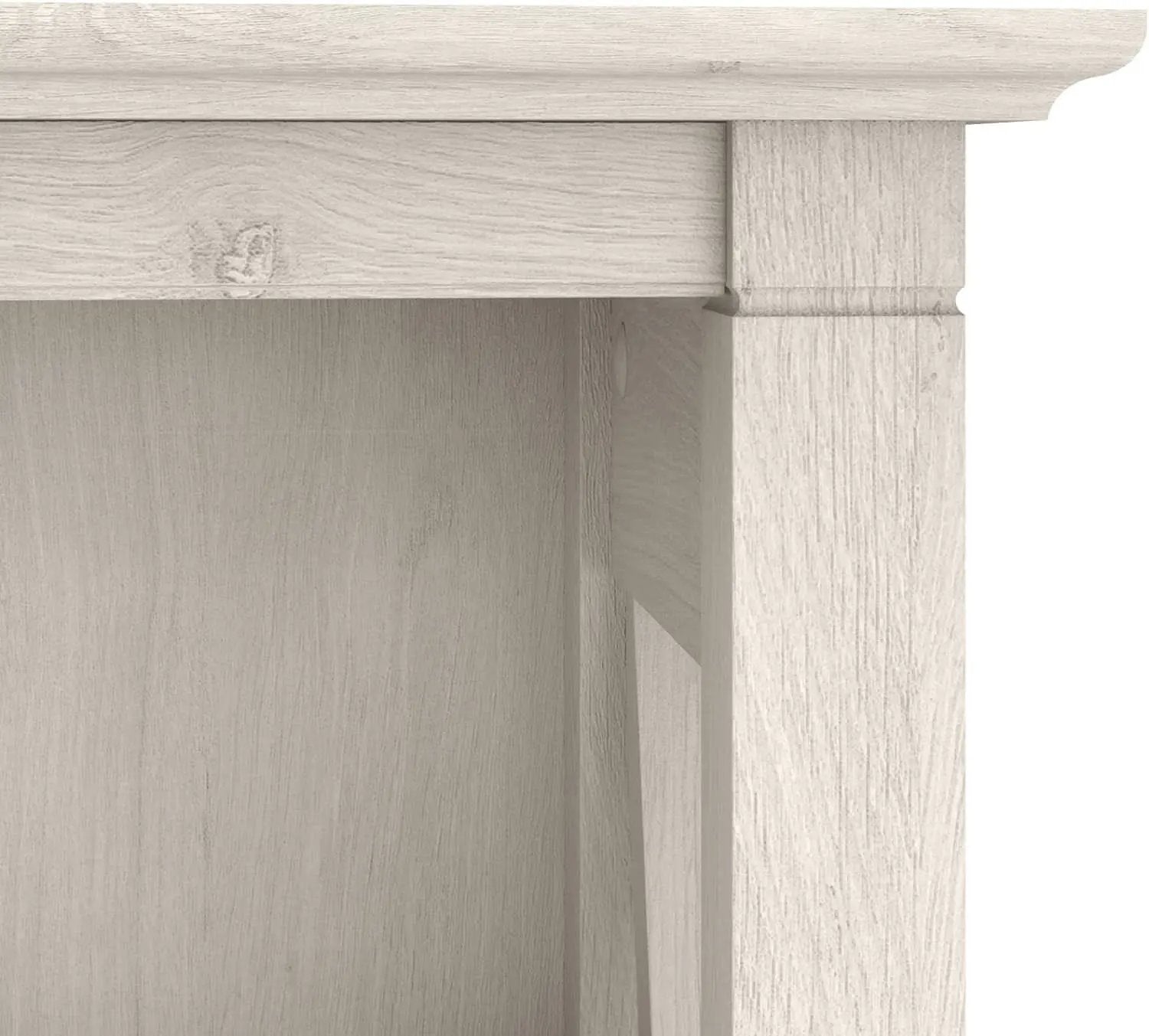 Tall 5 Shelf Bookcase Linen White Oak Modern Farmhouse from PriceLows™