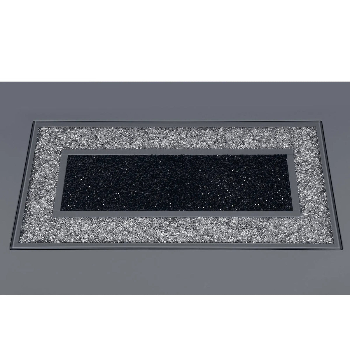 Ariya Dining Table | 79 Inch Width | High Gloss Finish | Glitter Detailing