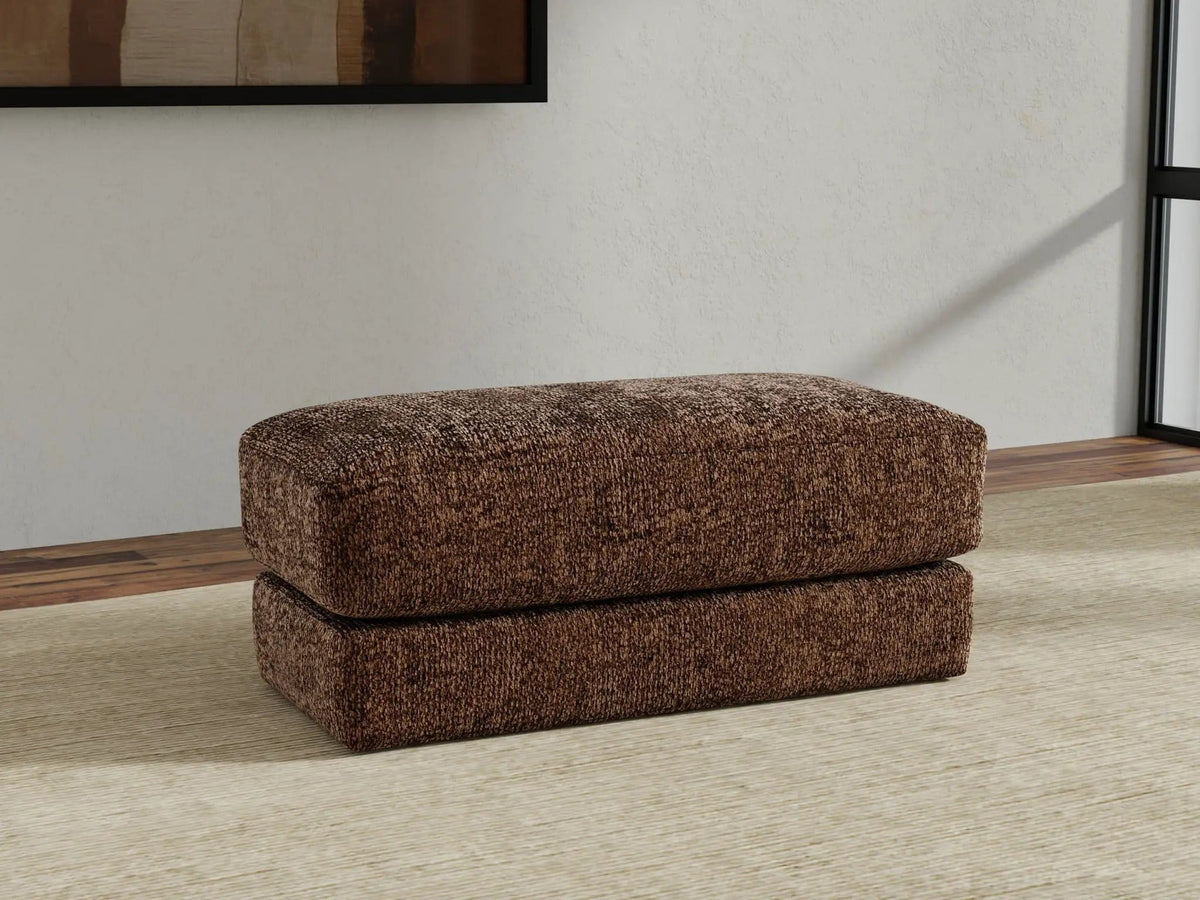Jaden Fabric Ottoman | 2 Pieces | Chenille & Fabric | Living Room