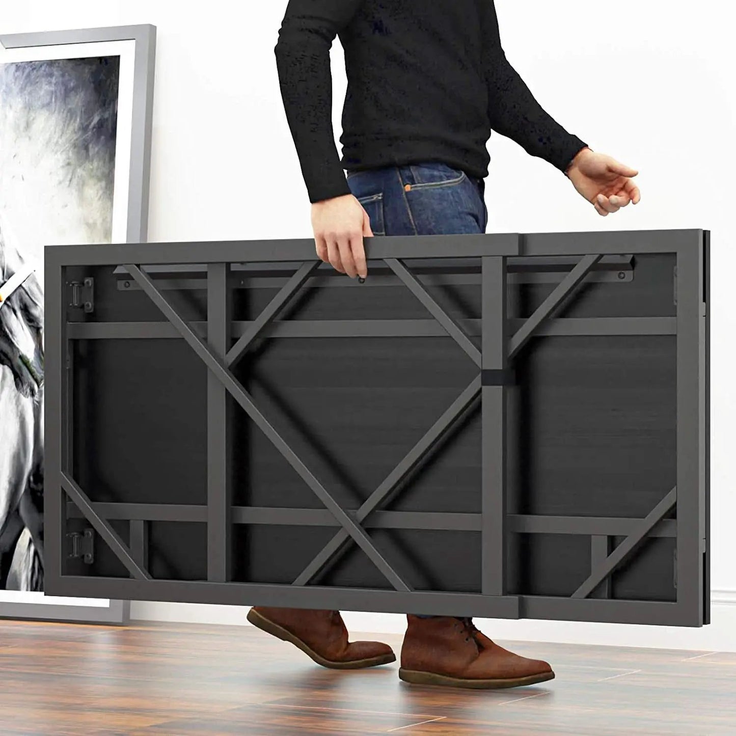 No Assembly Folding Desk for Small Spaces Home Office from PriceLows™