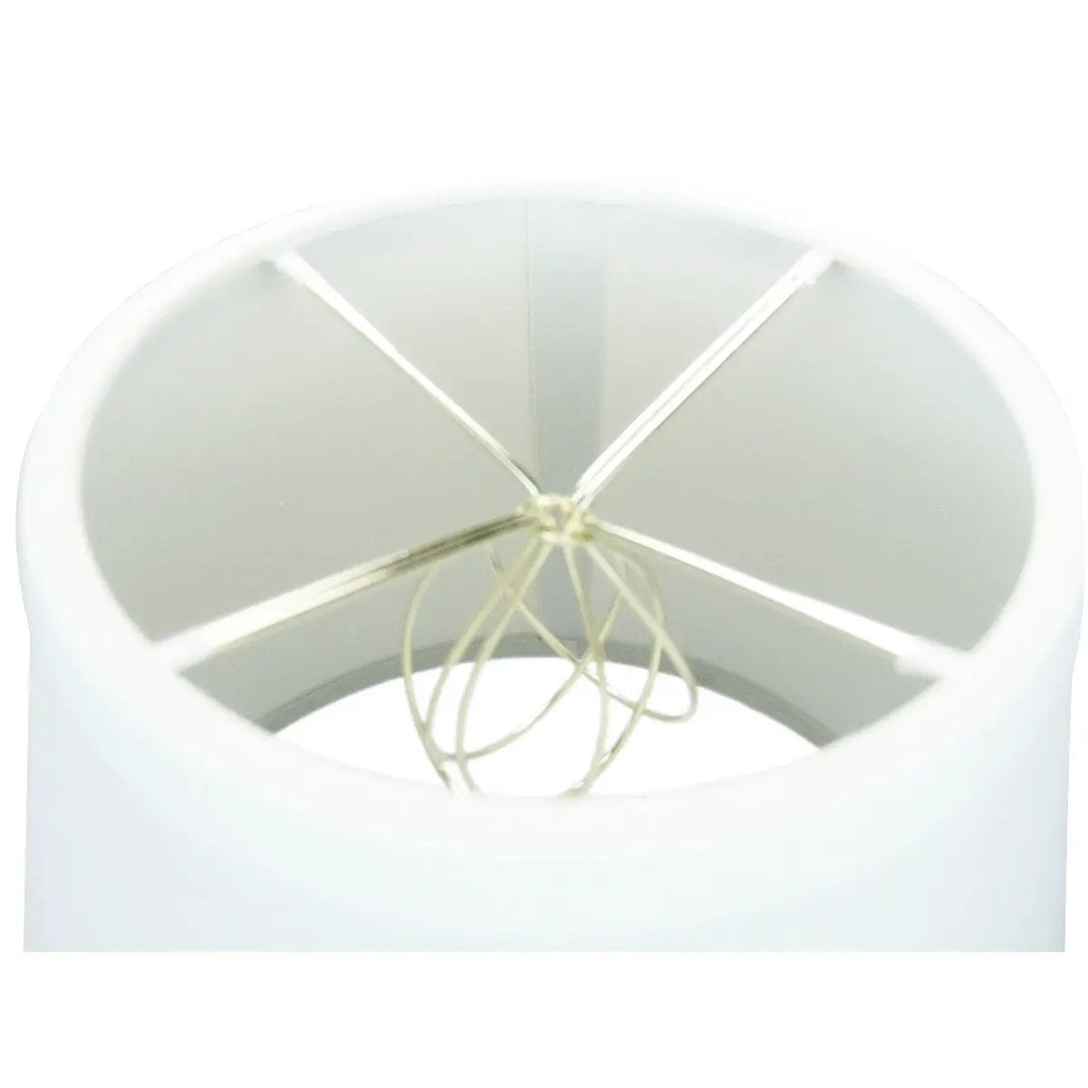 Clip On Empire Lampshade | White Premium Linen | Hardback Frame | 8x7 Inches