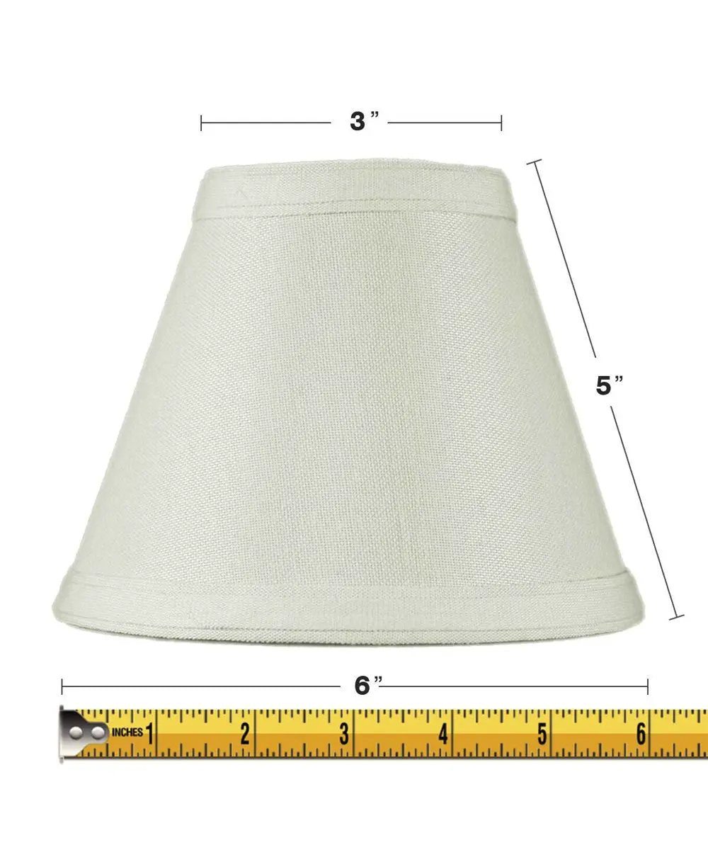 Lamp Shades | Empire Candle Clip | 6 X 5 Inches | Light Oatmeal Set